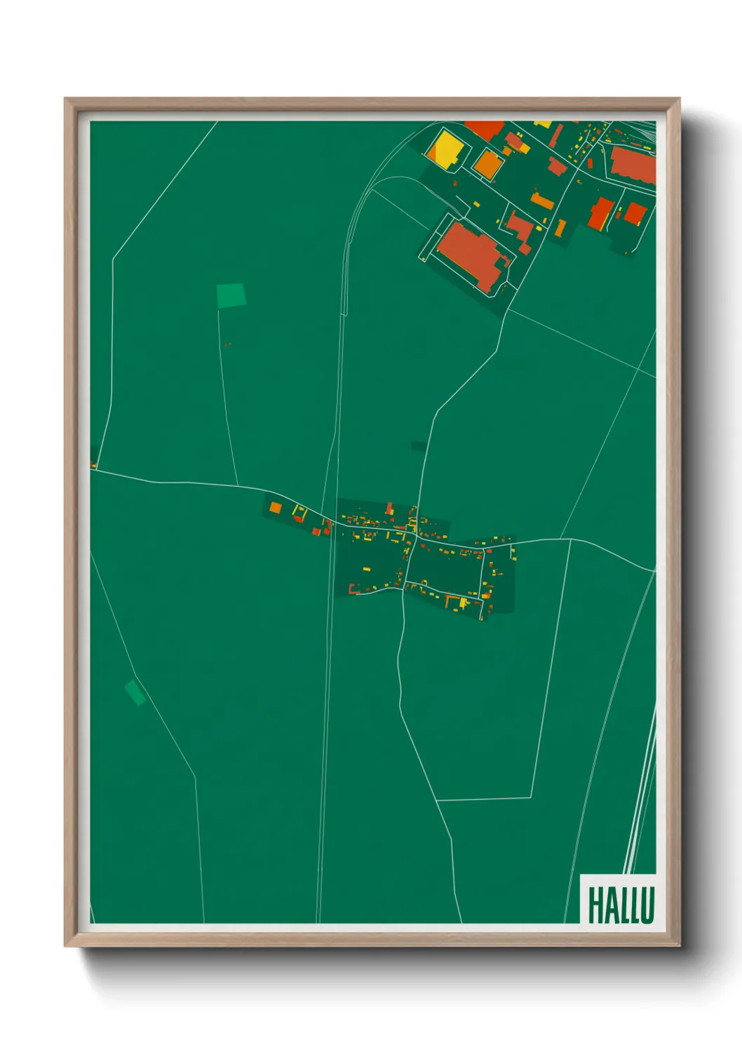 Une affiche de carte sur Hallu