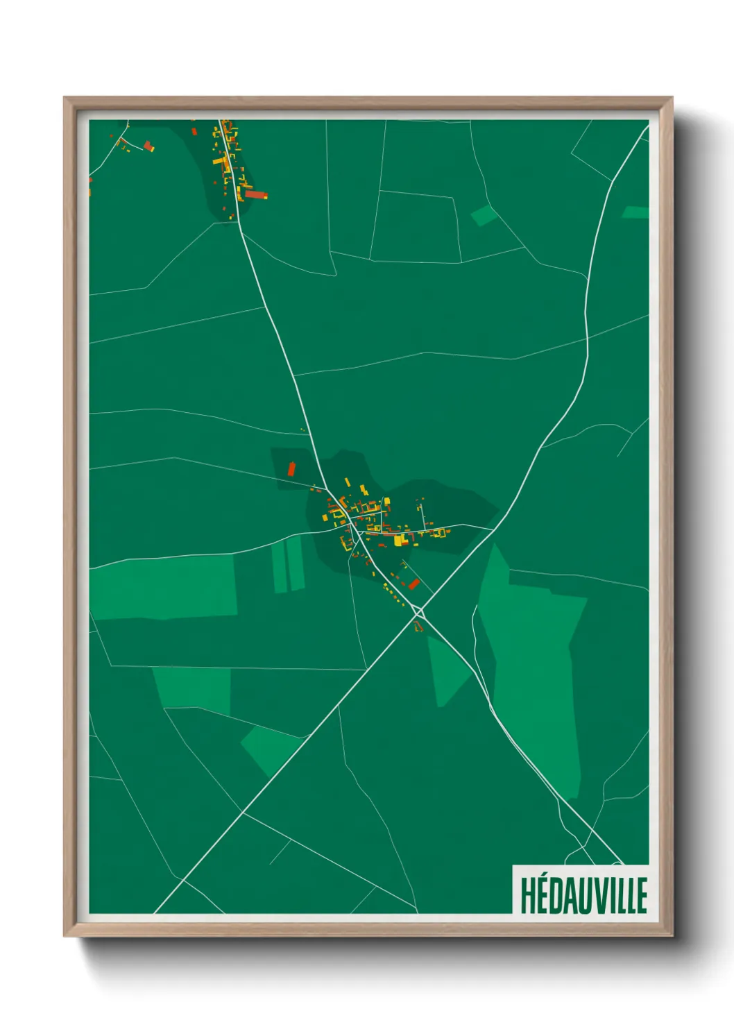 Une affiche de carte sur Hédauville