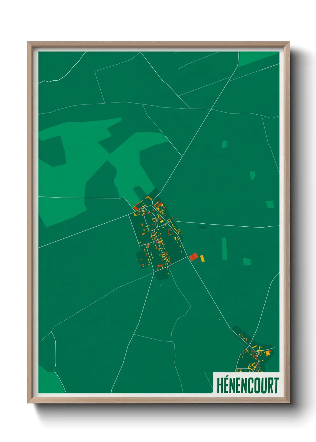 Une affiche de carte sur Hénencourt