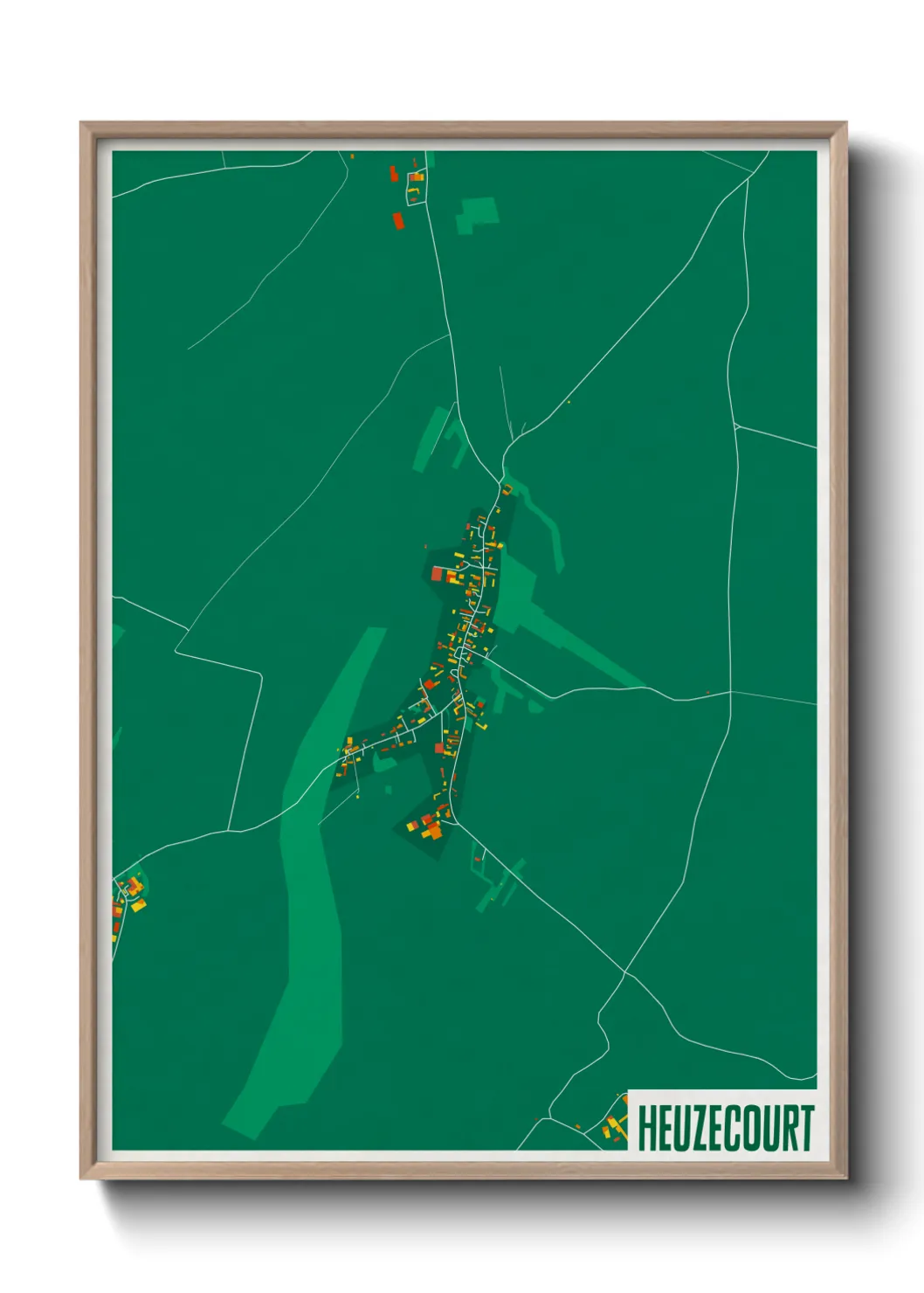 Une affiche de carte sur Heuzecourt