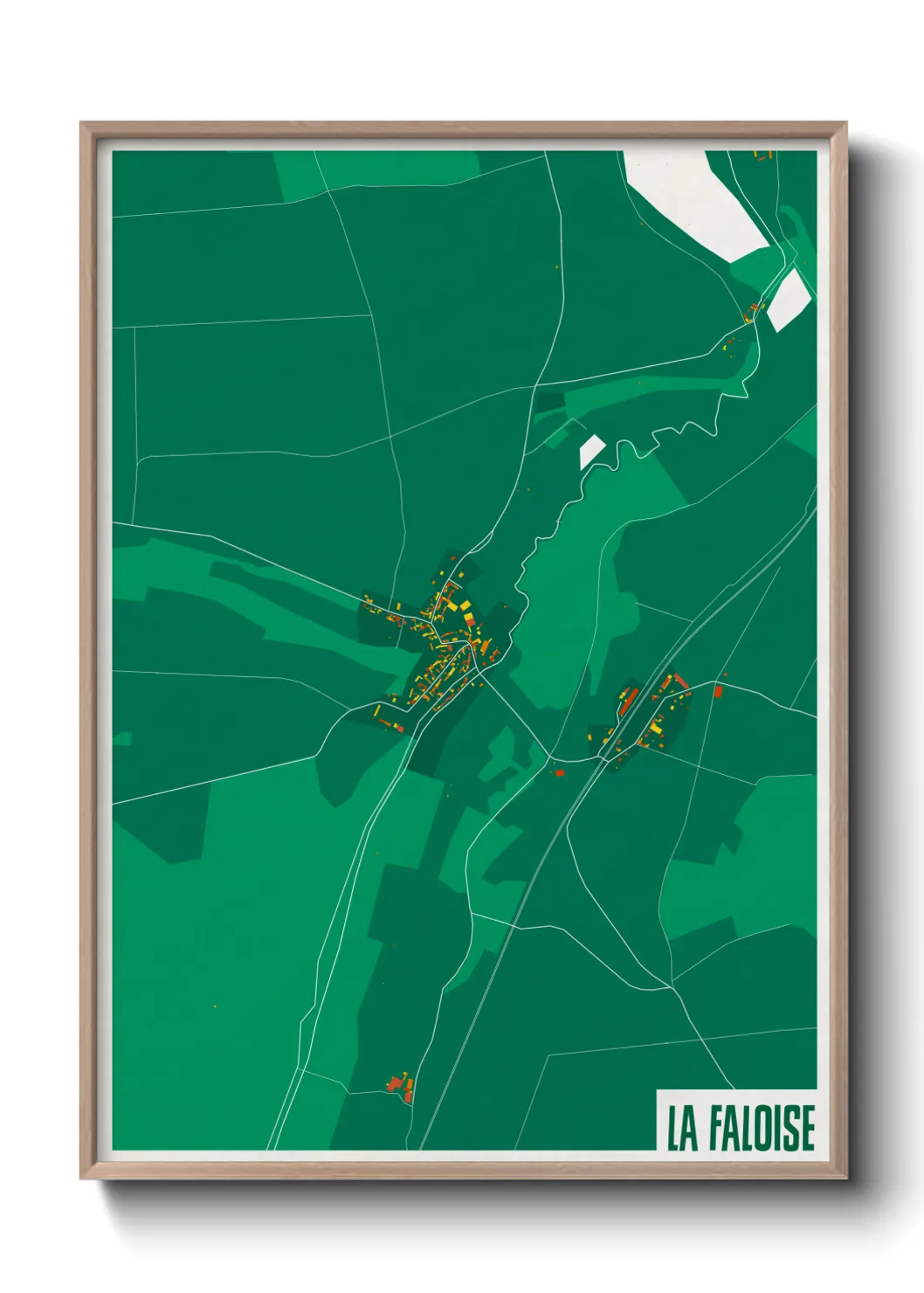 Une affiche de carte sur La Faloise