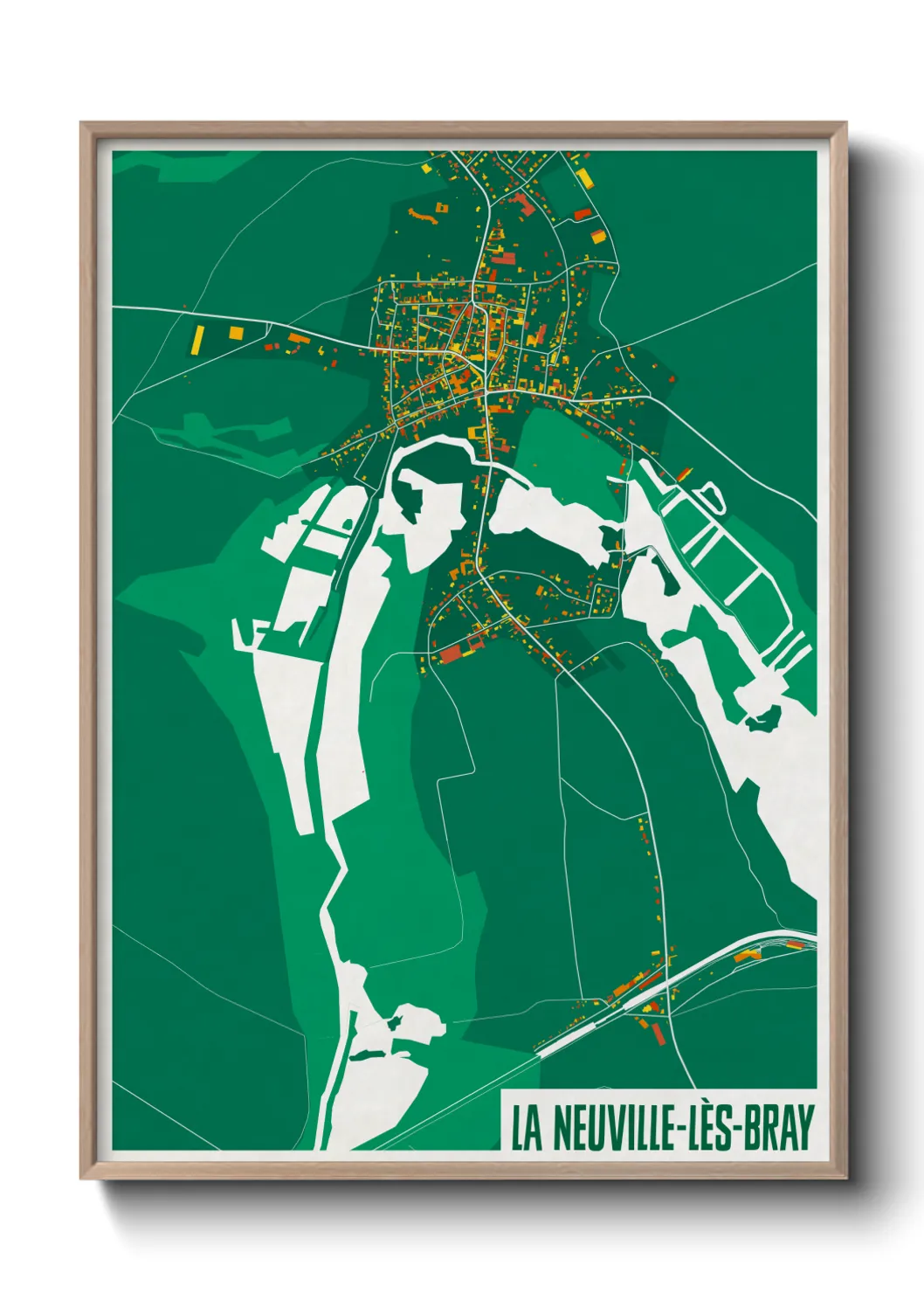 Un poster carteLa Neuville-lès-Bray