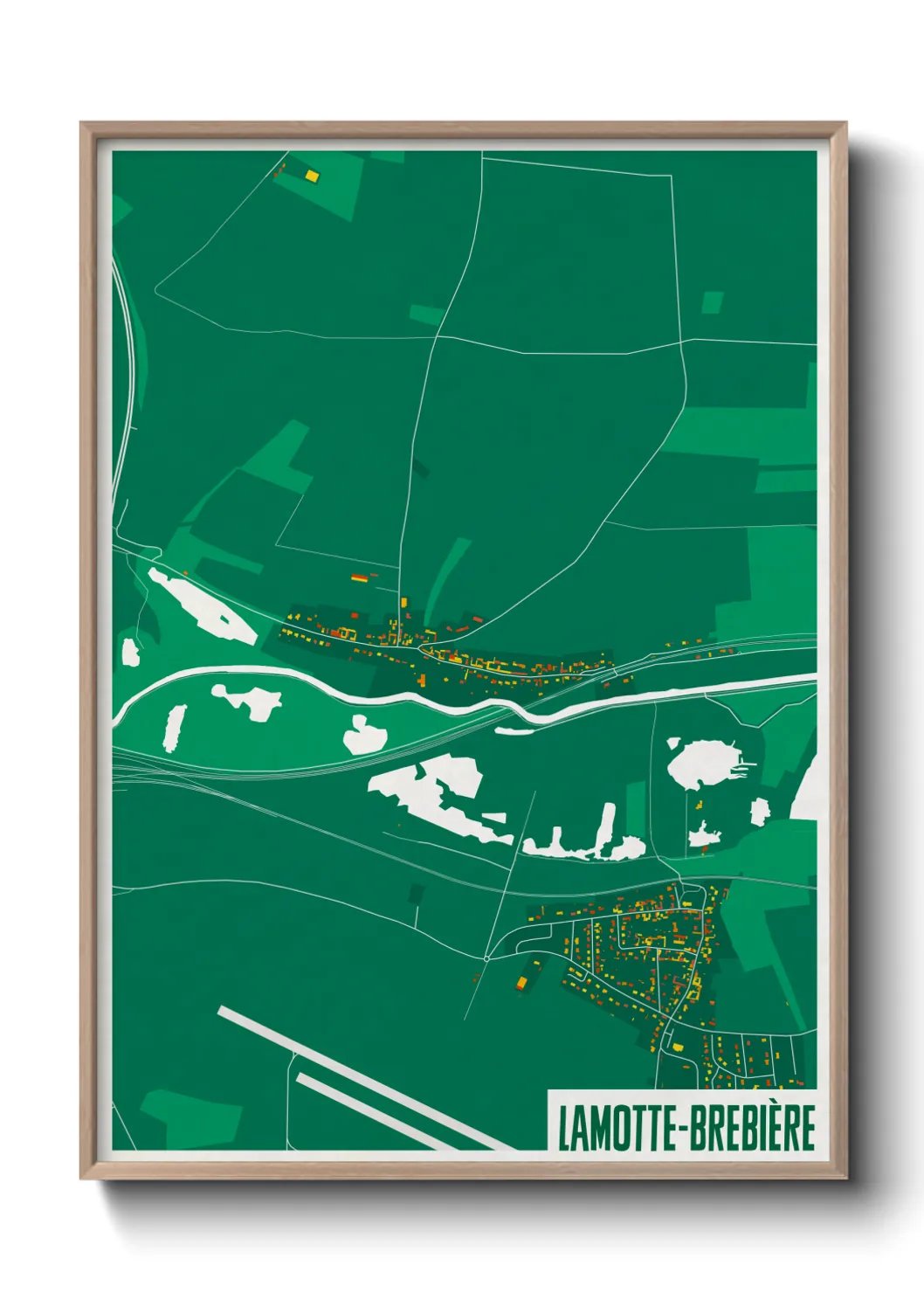 Une affiche de carte sur Lamotte-Brebière