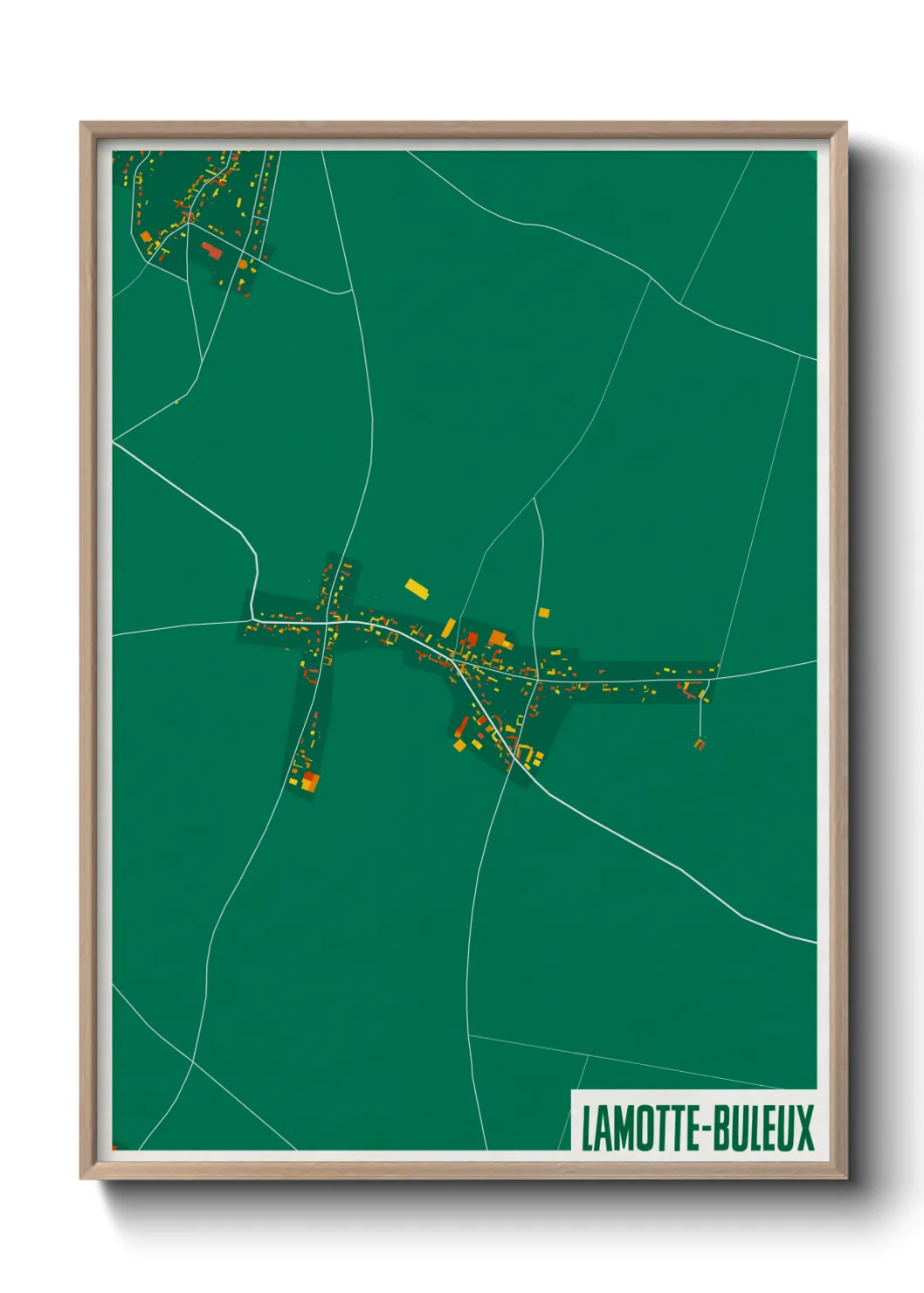 Une affiche de carte sur Lamotte-Buleux