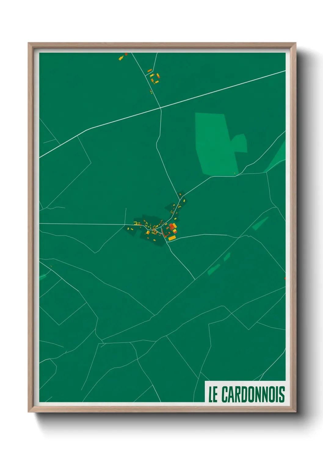 Une affiche de carte sur Le Cardonnois