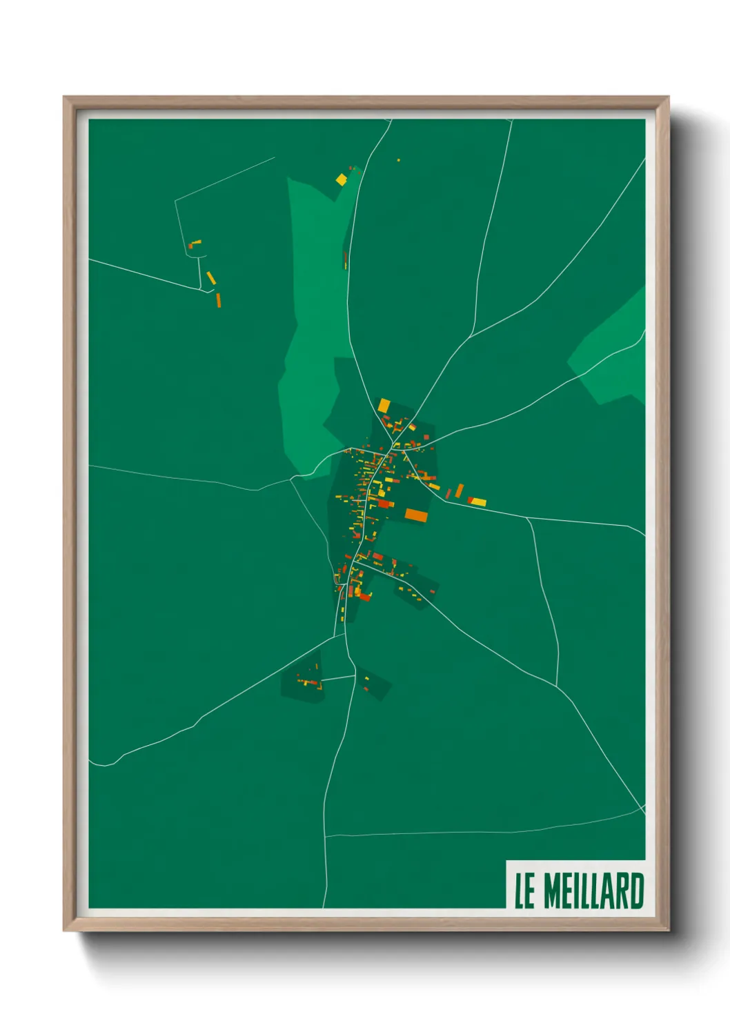 Une affiche de carte sur Le Meillard
