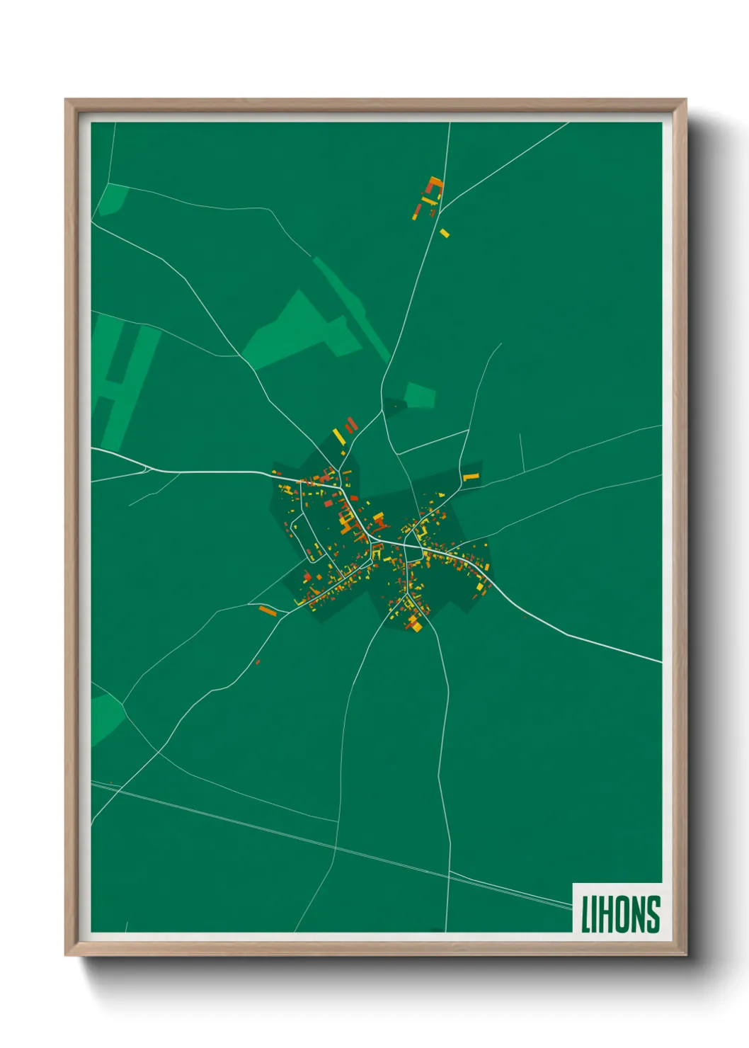 Une affiche de carte sur Lihons