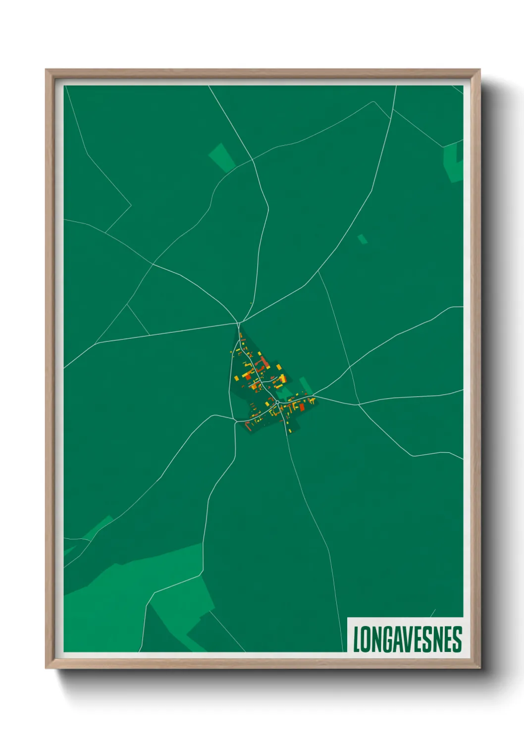 Une affiche de carte sur Longavesnes