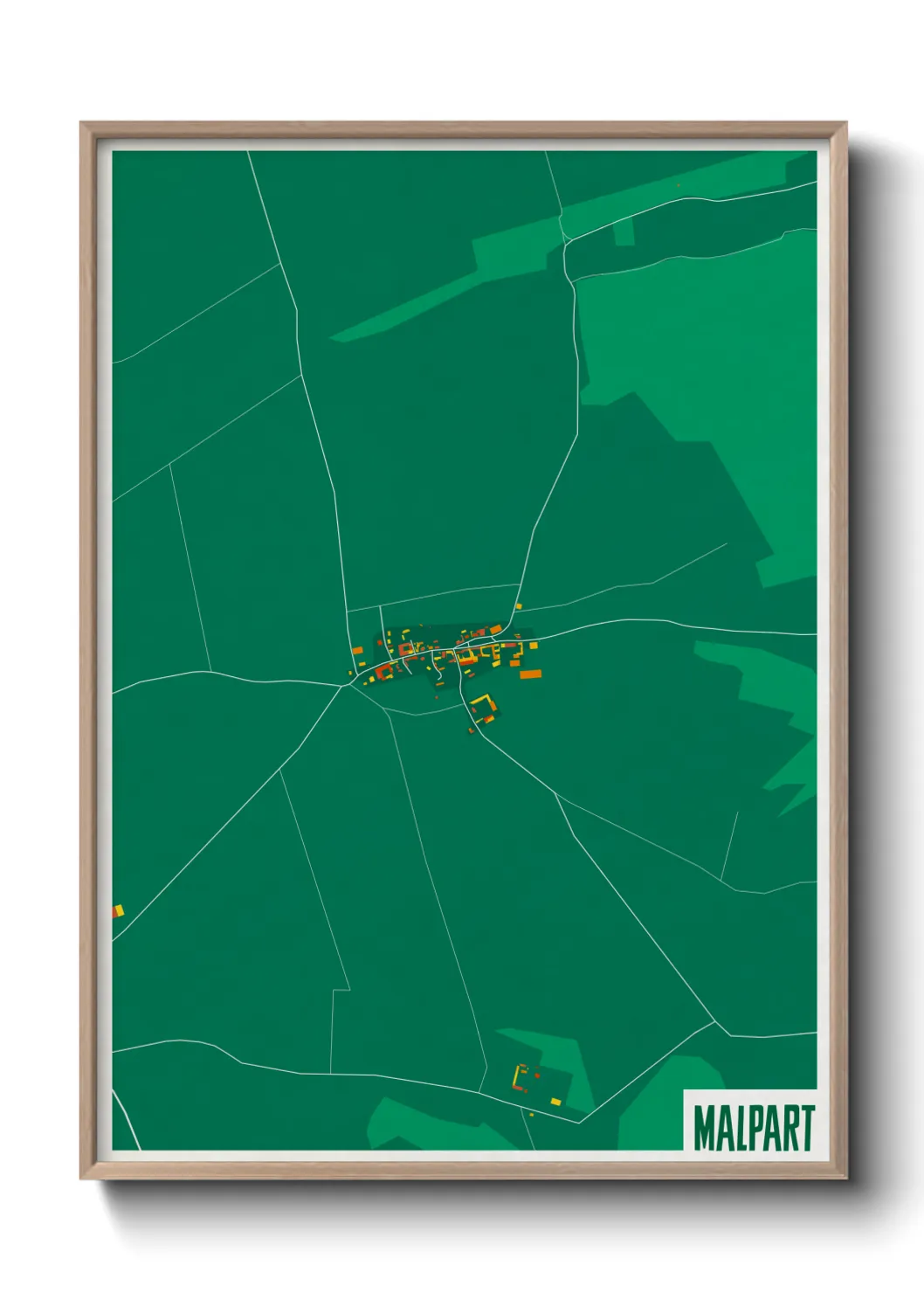 Une affiche de carte sur Malpart