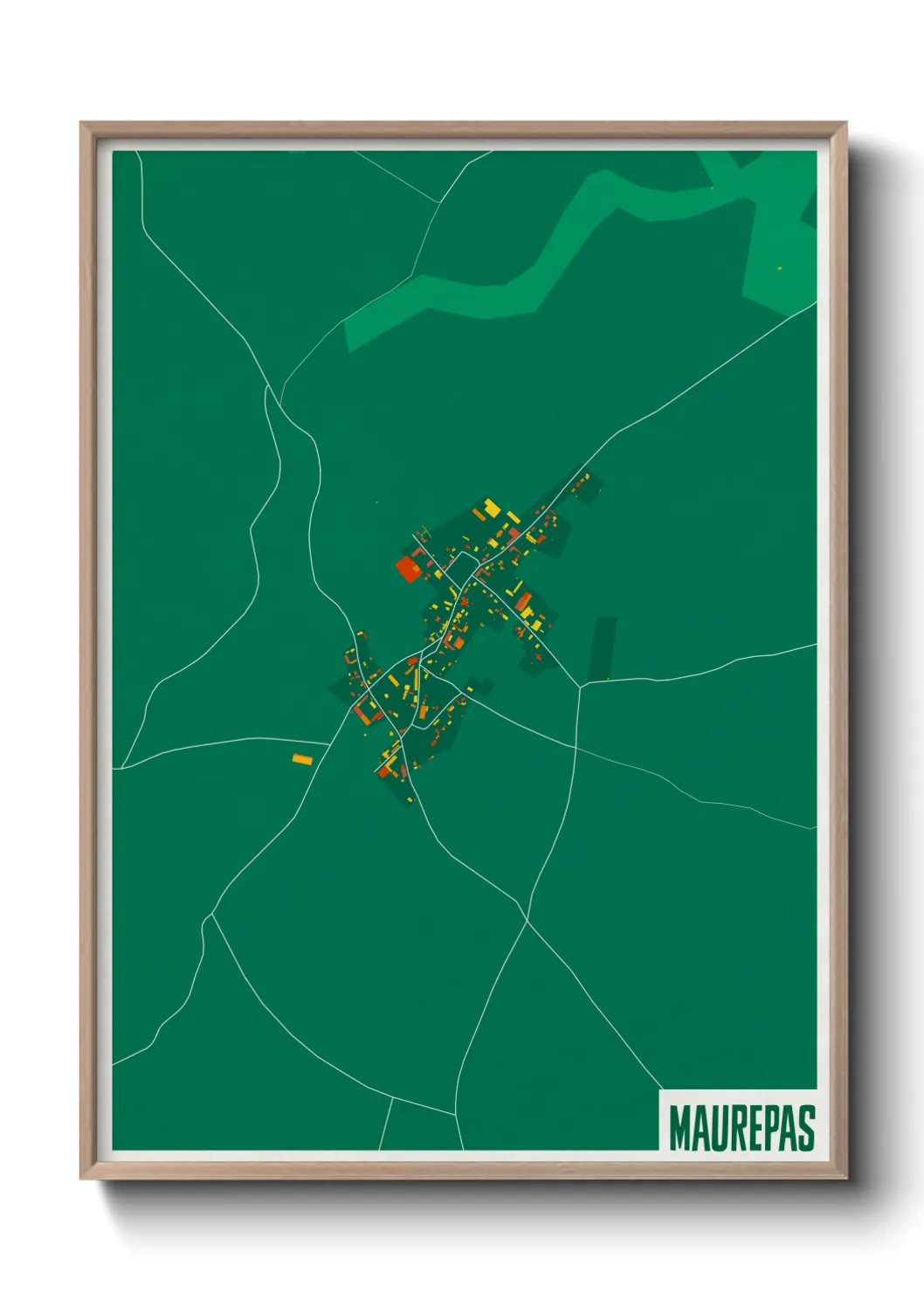 Une affiche de carte sur Maurepas