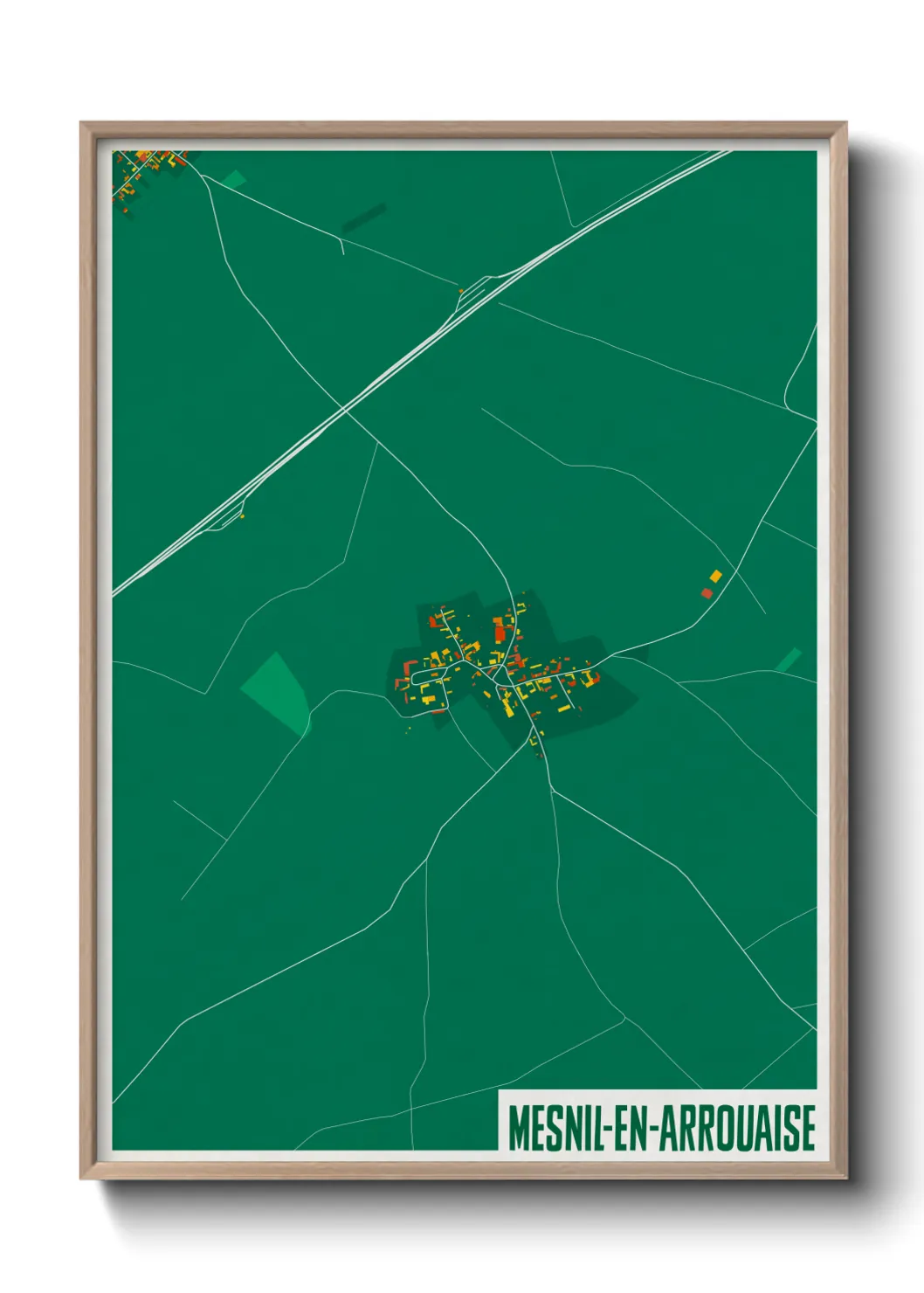 Une affiche de carte sur Mesnil-en-Arrouaise