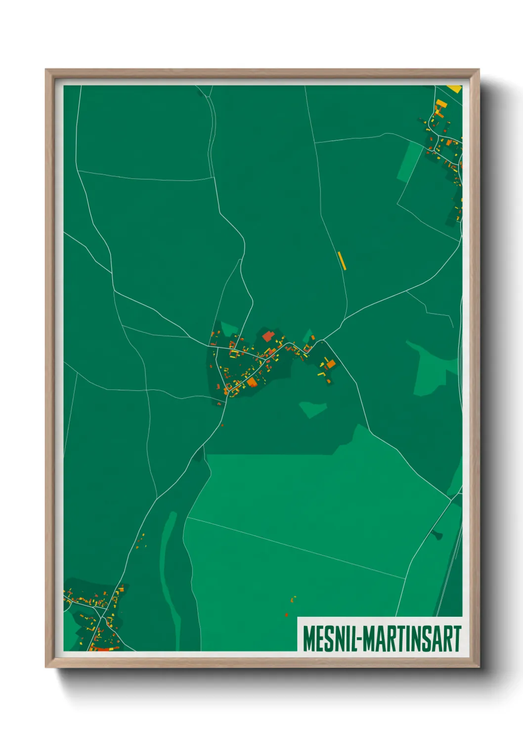Une affiche de carte sur Mesnil-Martinsart