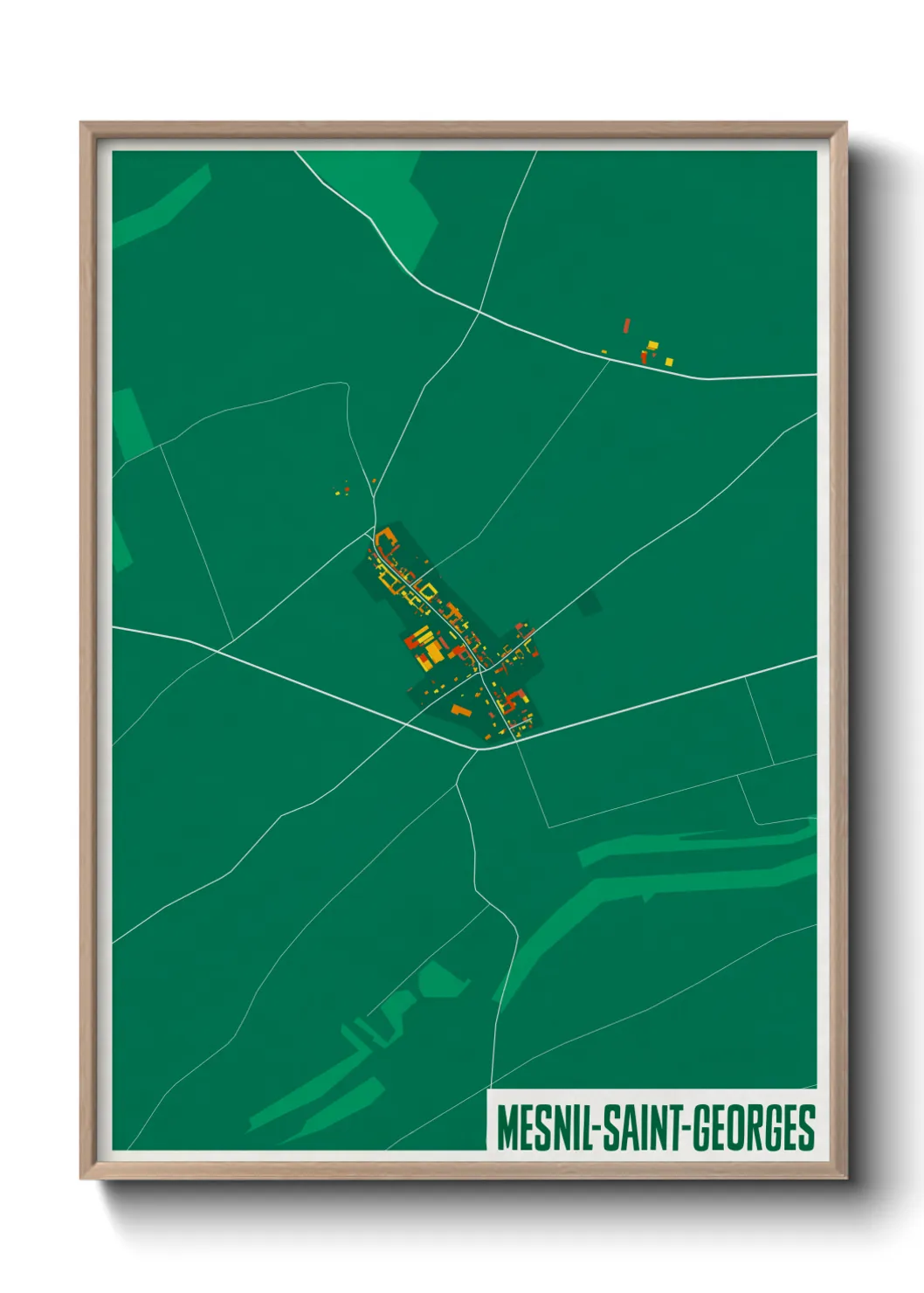 Une affiche de carte sur Mesnil-Saint-Georges