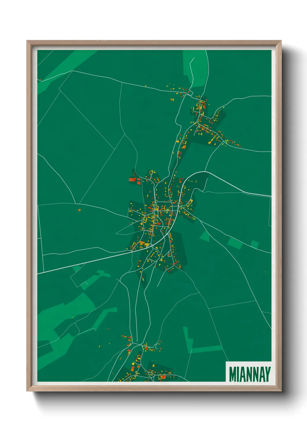 Une affiche de carte sur Miannay