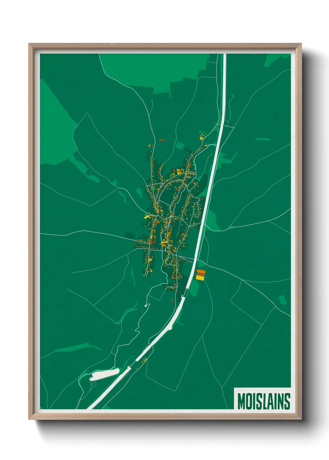 Une affiche de carte sur Moislains