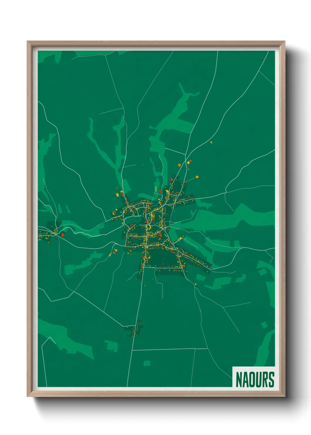 Une affiche de carte sur Naours