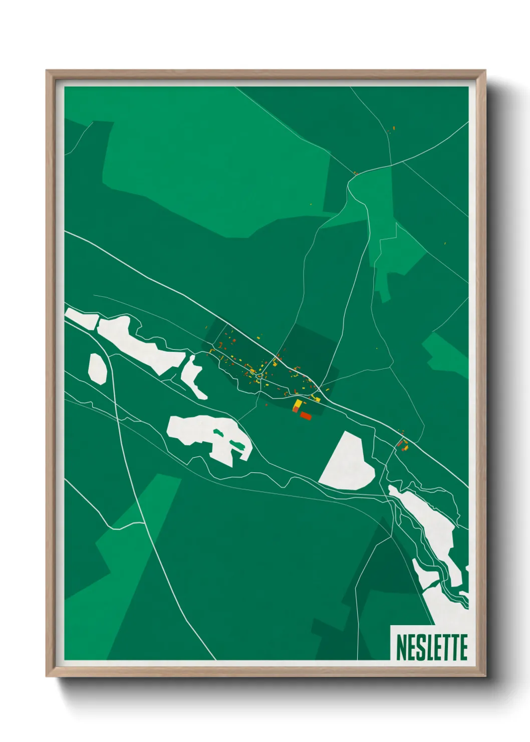 Une affiche de carte sur Neslette