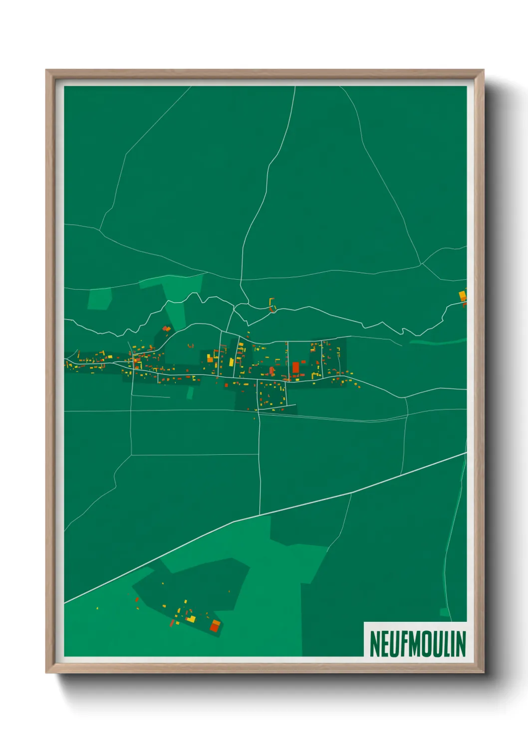 Une affiche de carte sur Neufmoulin