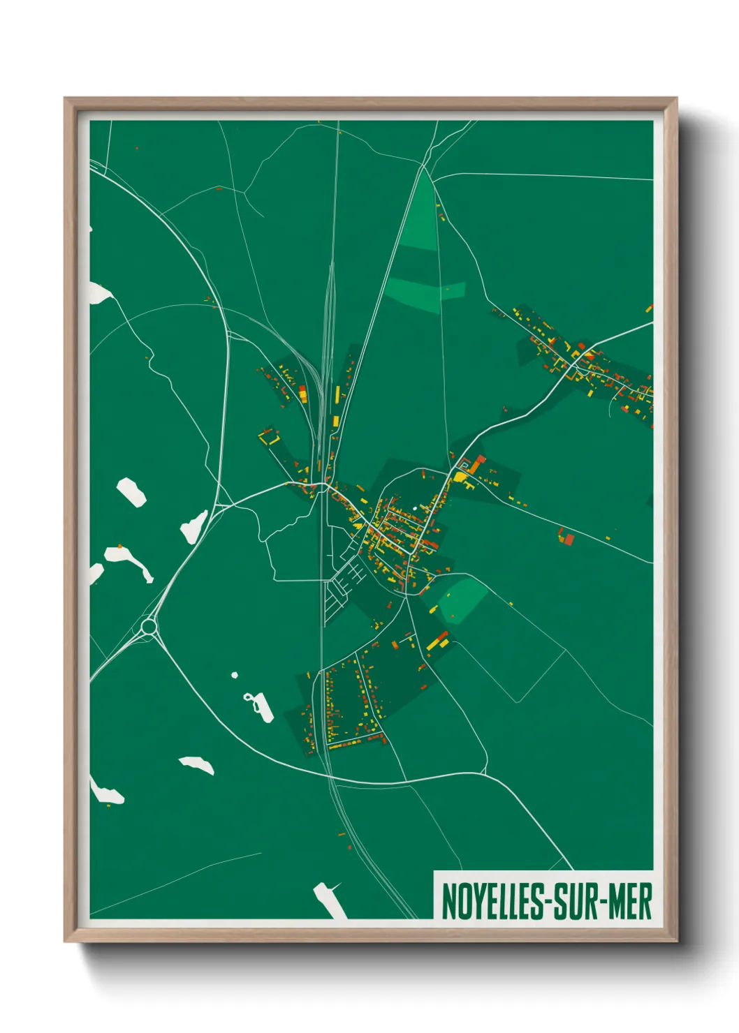 Une affiche de carte sur Noyelles-sur-Mer