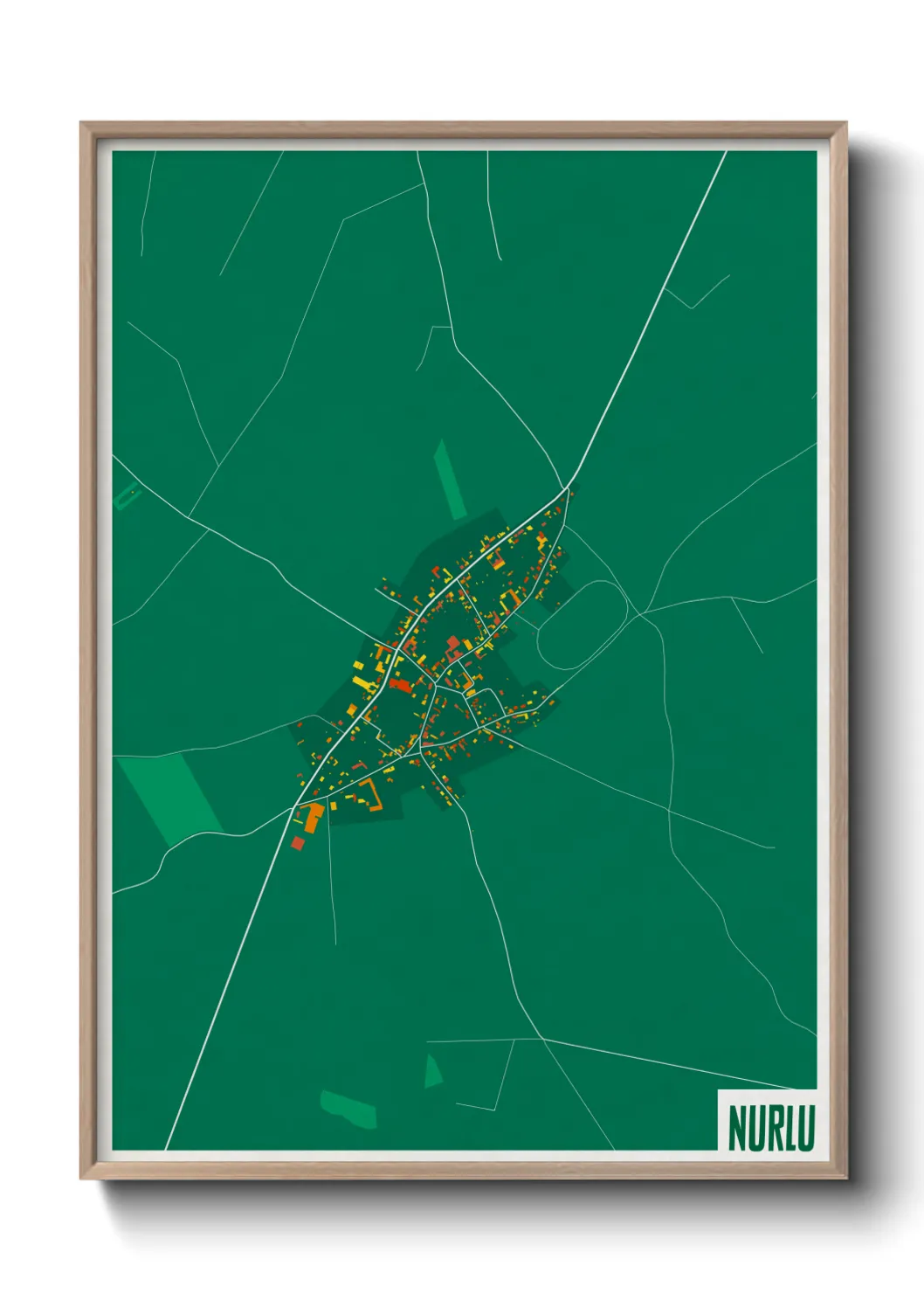 Une affiche de carte sur Nurlu