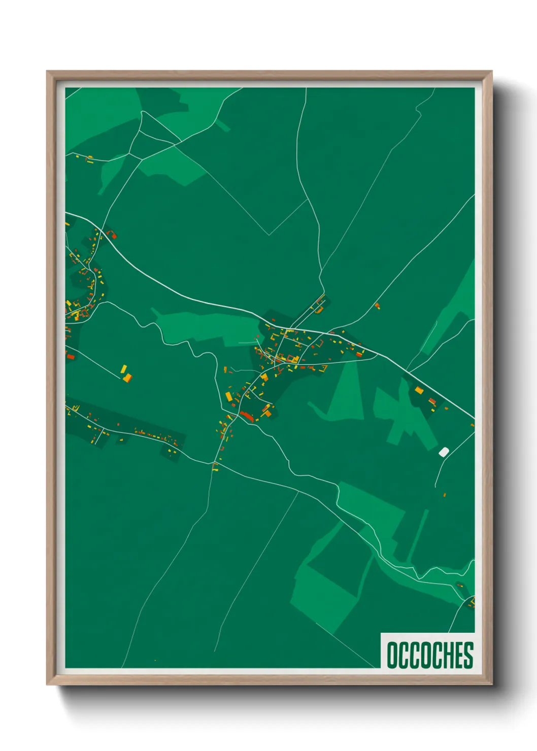 Une affiche de carte sur Occoches