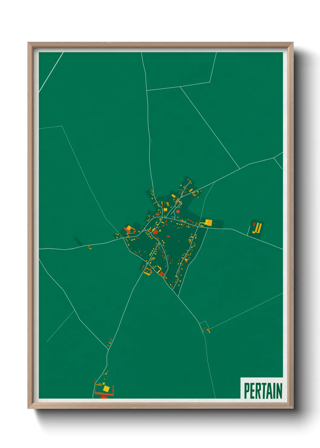 Une affiche de carte sur Pertain