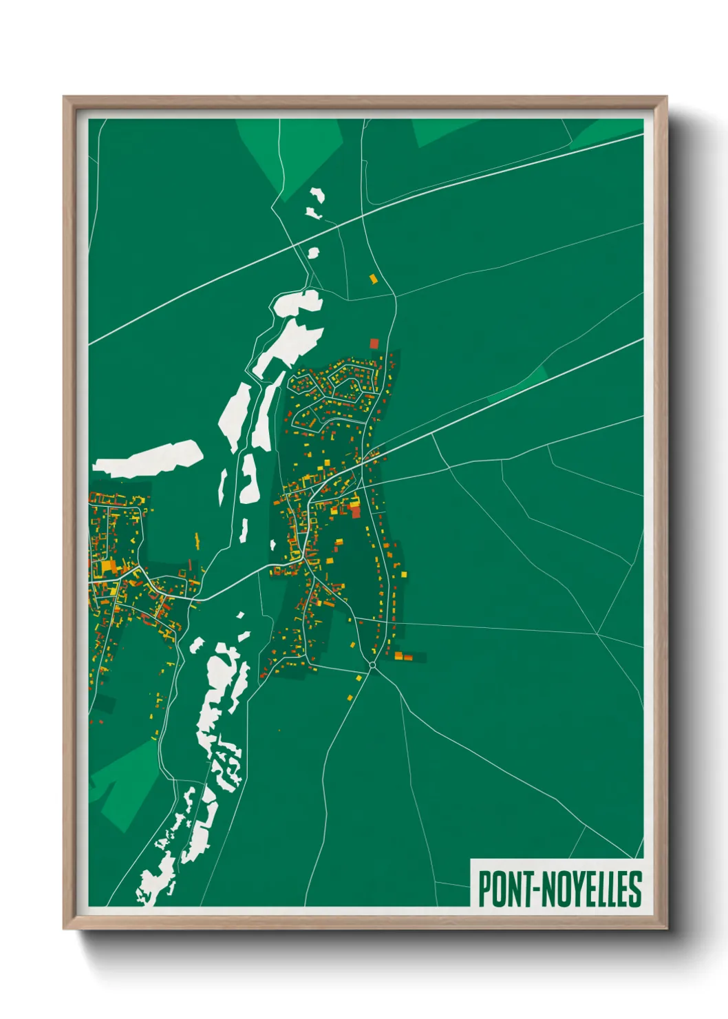 Une affiche de carte sur Pont-Noyelles