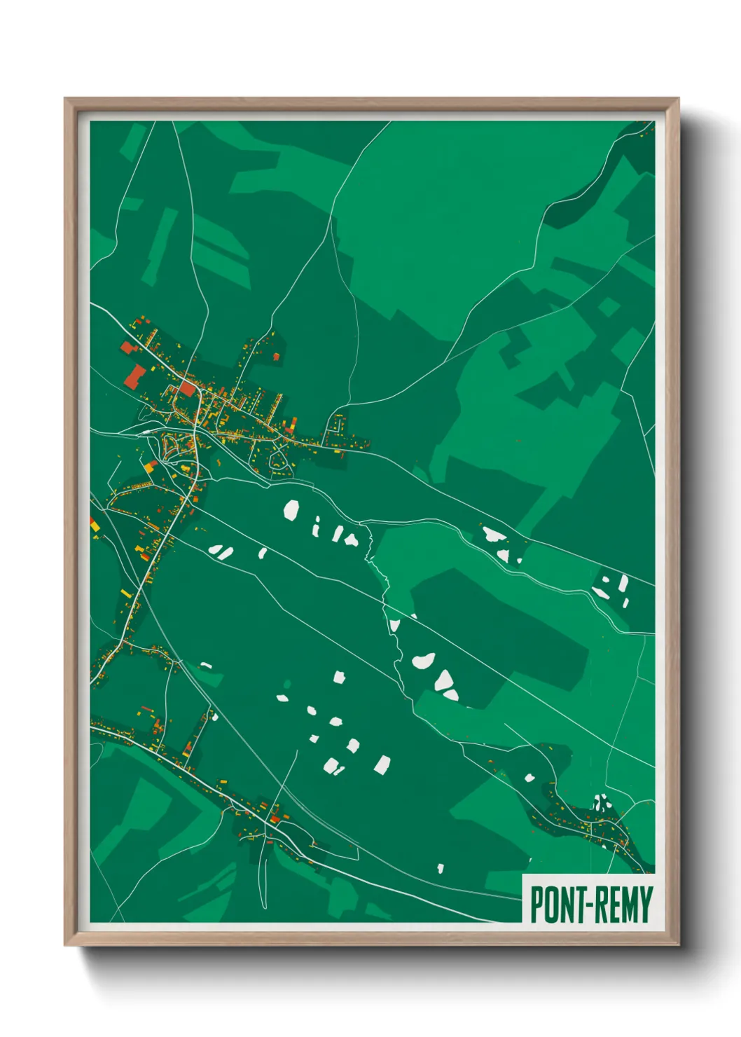 Une affiche de carte sur Pont-Remy