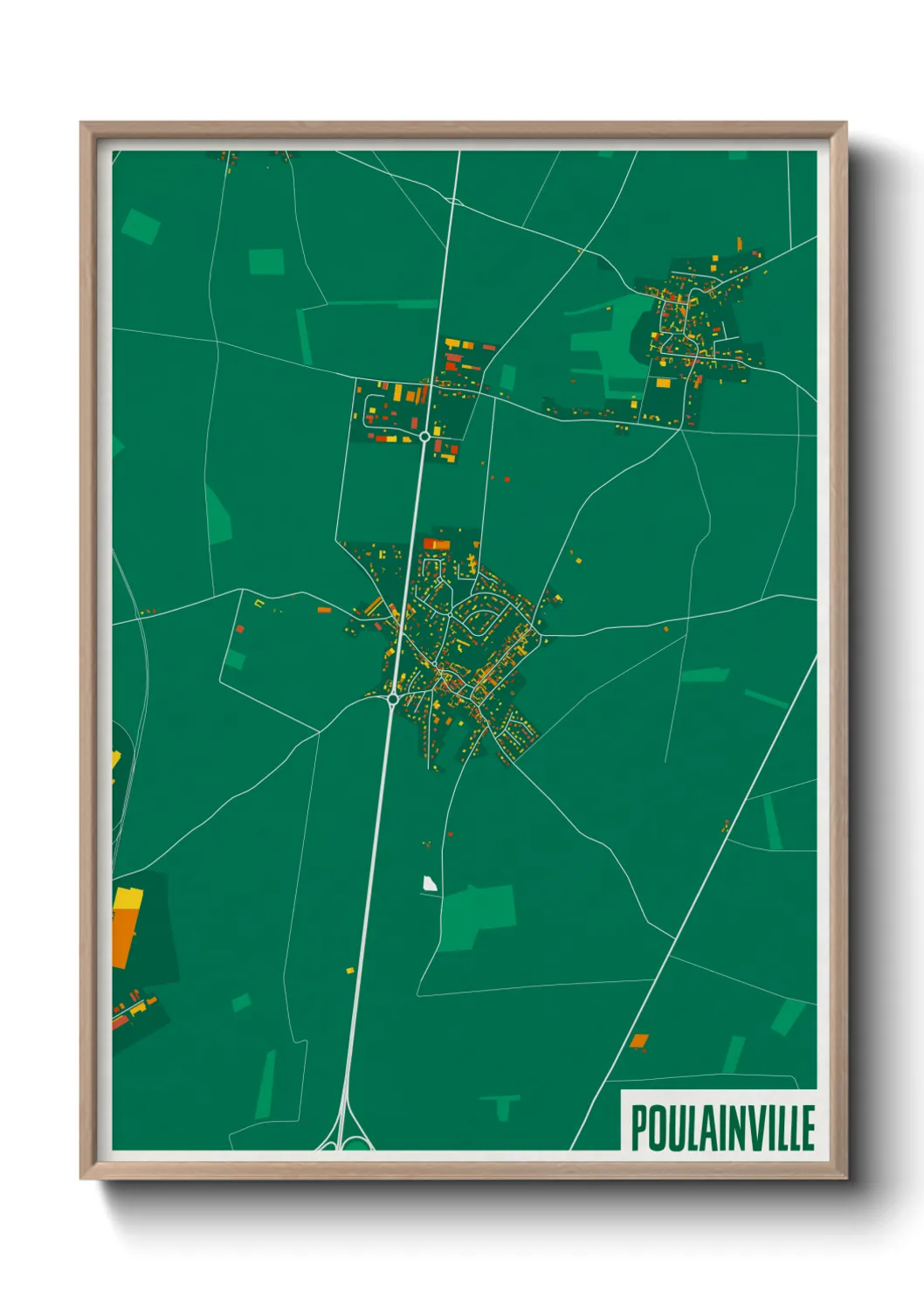 Une affiche de carte sur Poulainville