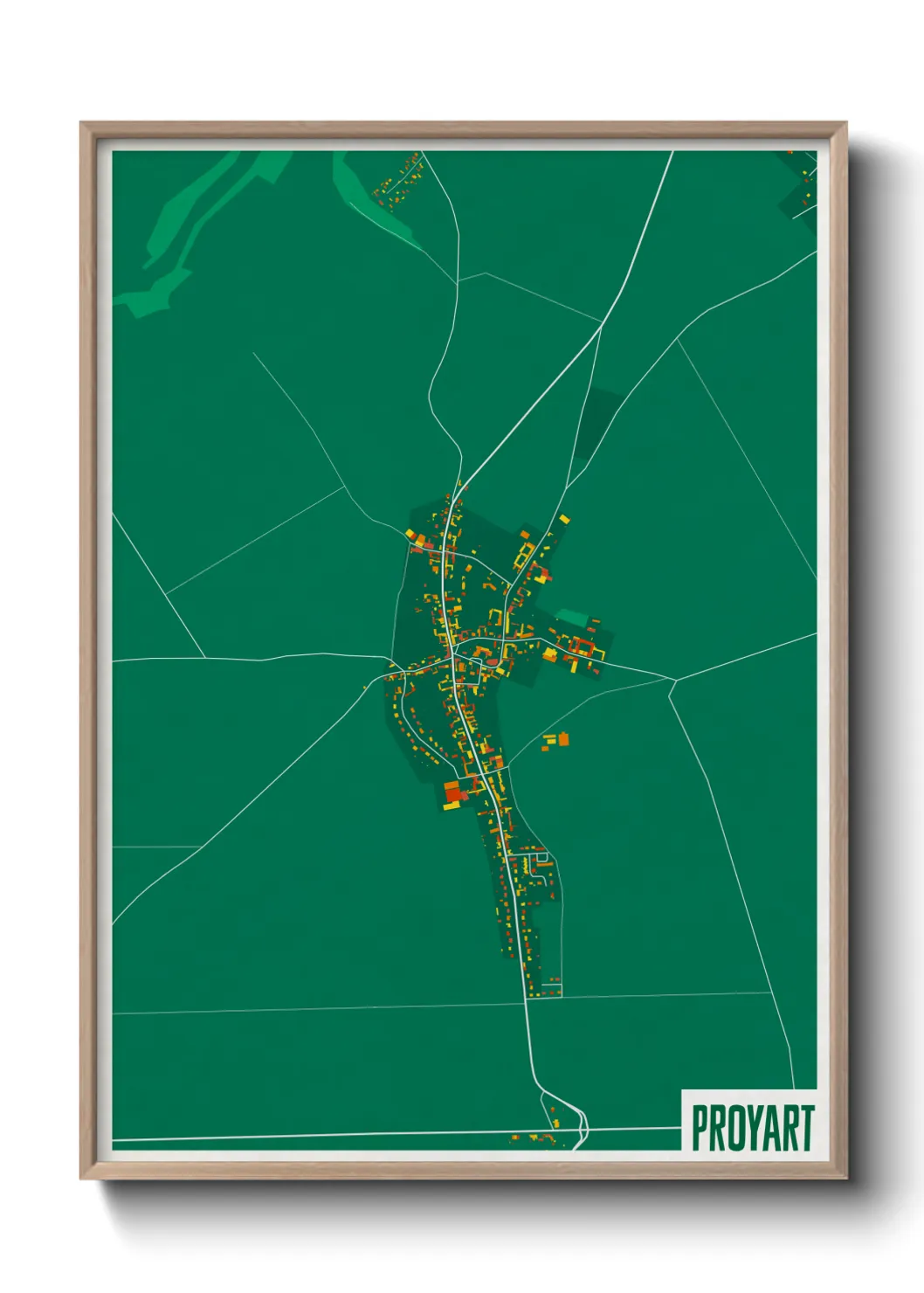 Une affiche de carte sur Proyart
