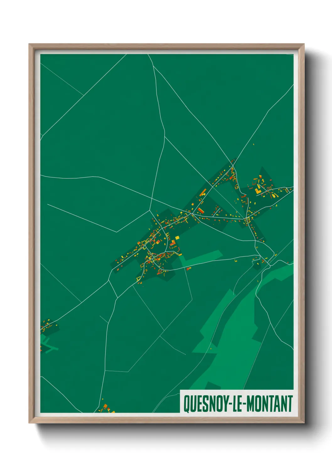 Un poster carteQuesnoy-le-Montant