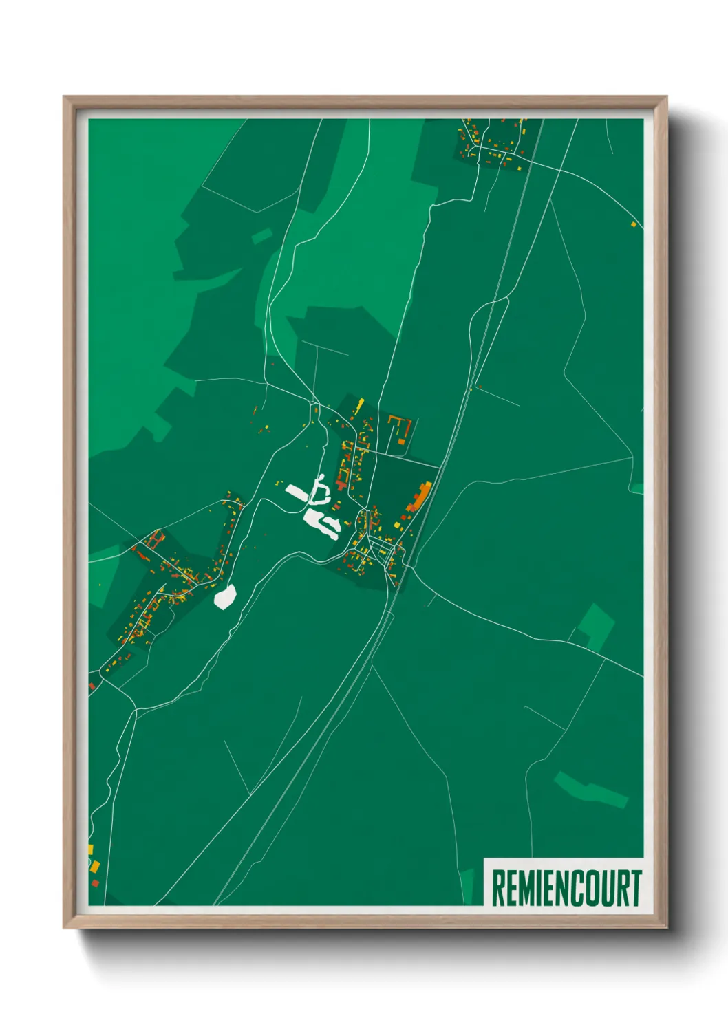 Une affiche de carte sur Remiencourt