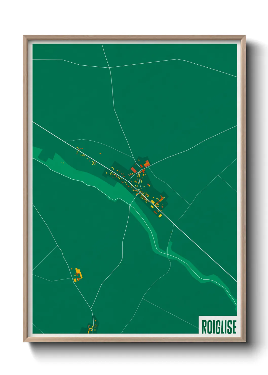 Une affiche de carte sur Roiglise