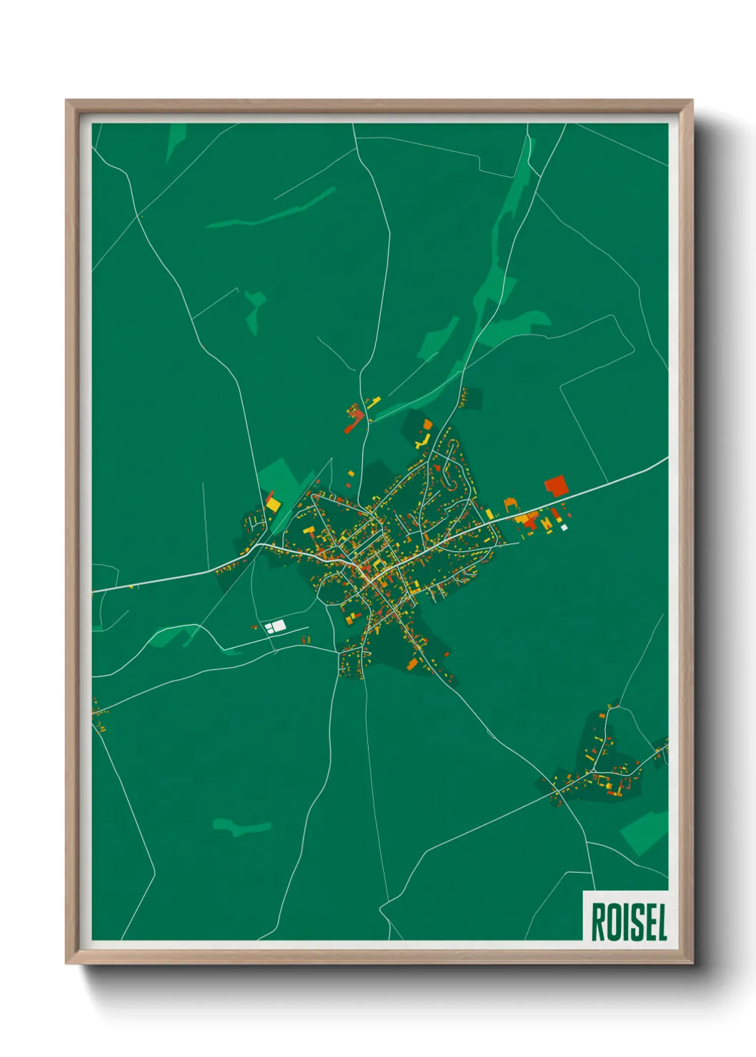 Une affiche de carte sur Roisel
