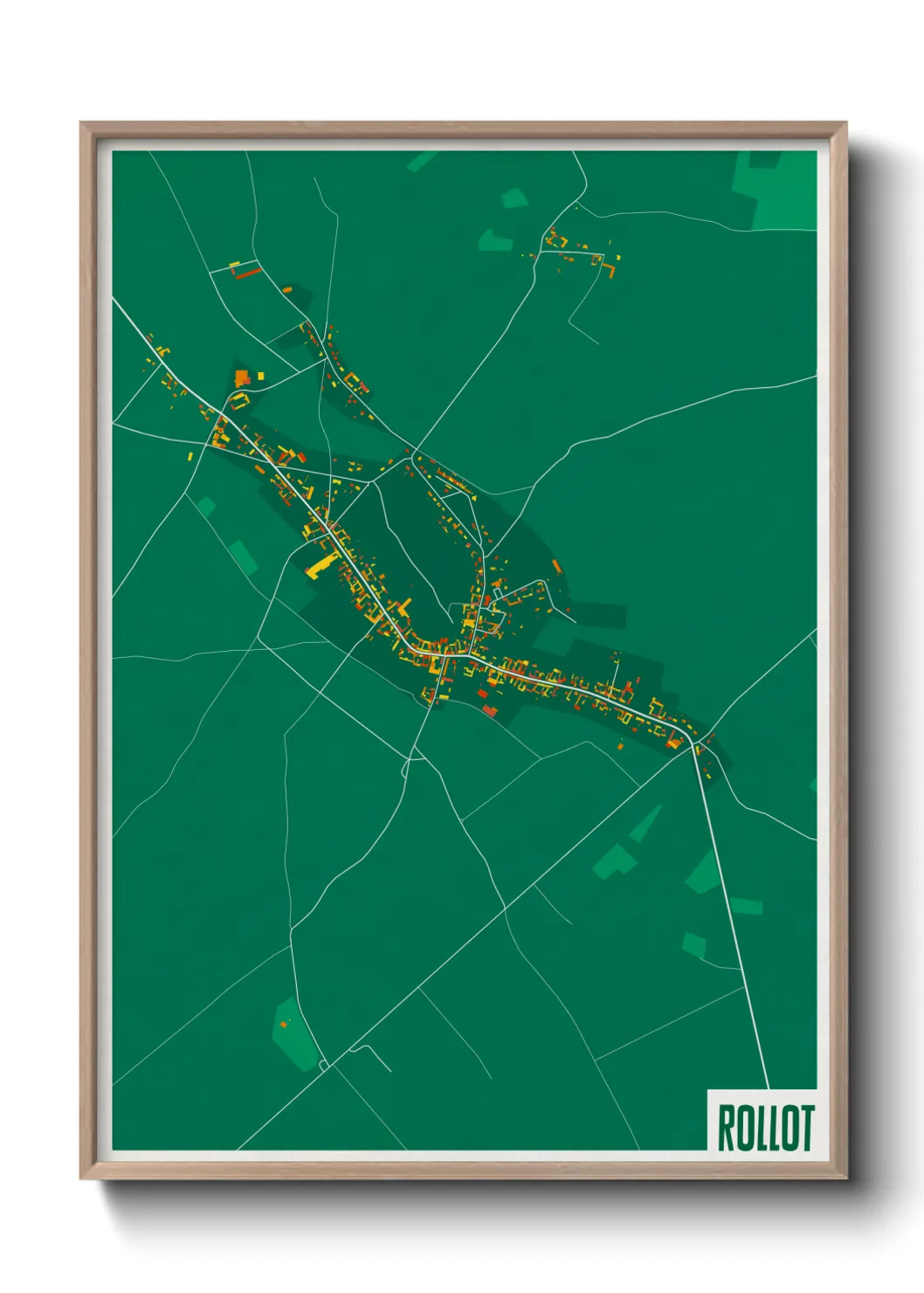 Une affiche de carte sur Rollot