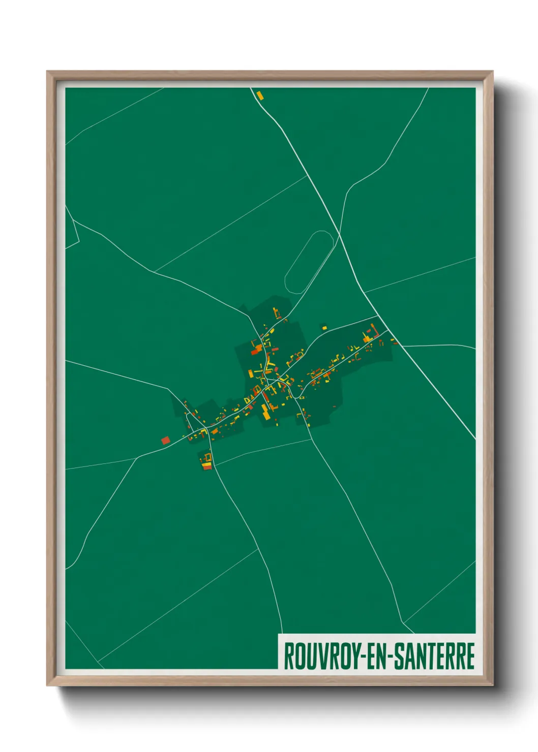 Une affiche de carte sur Rouvroy-en-Santerre