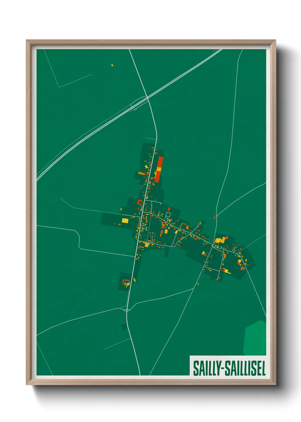Une affiche de carte sur Sailly-Saillisel