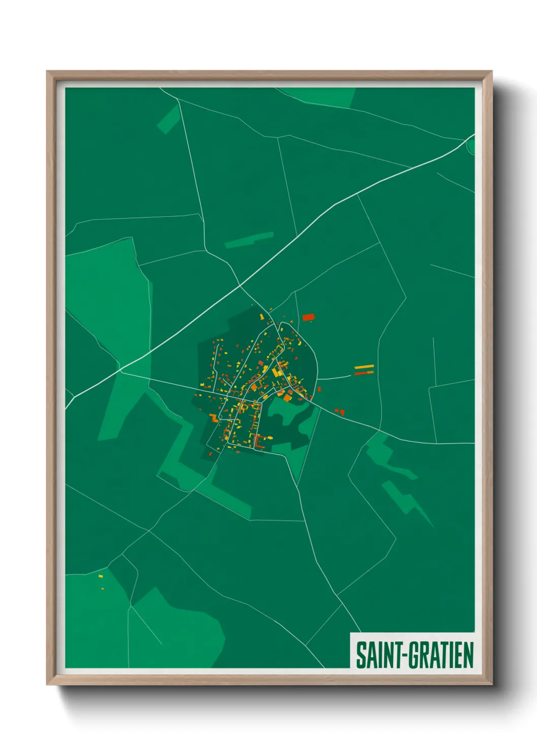 Une affiche de carte sur Saint-Gratien