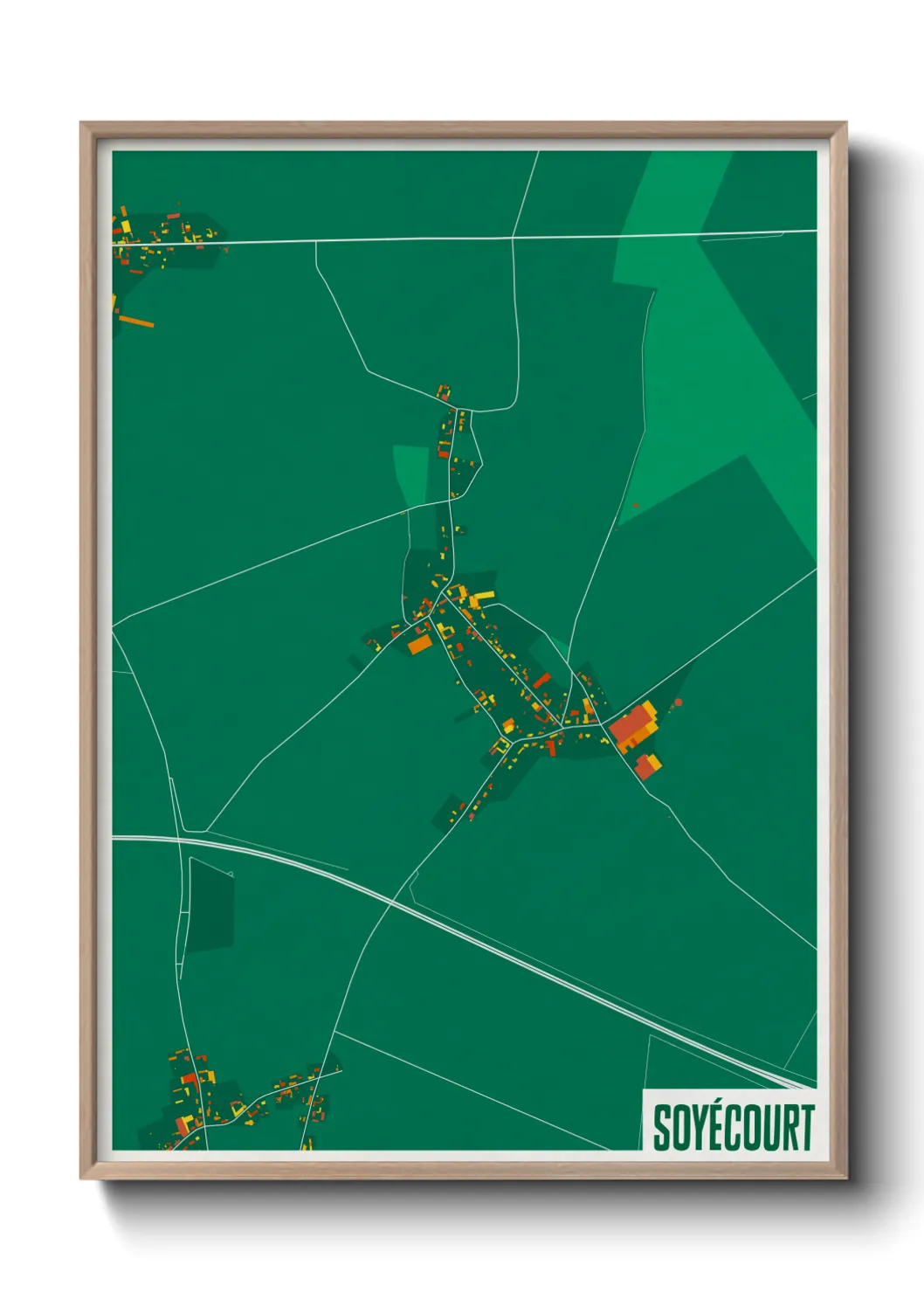 Une affiche de carte sur Soyécourt