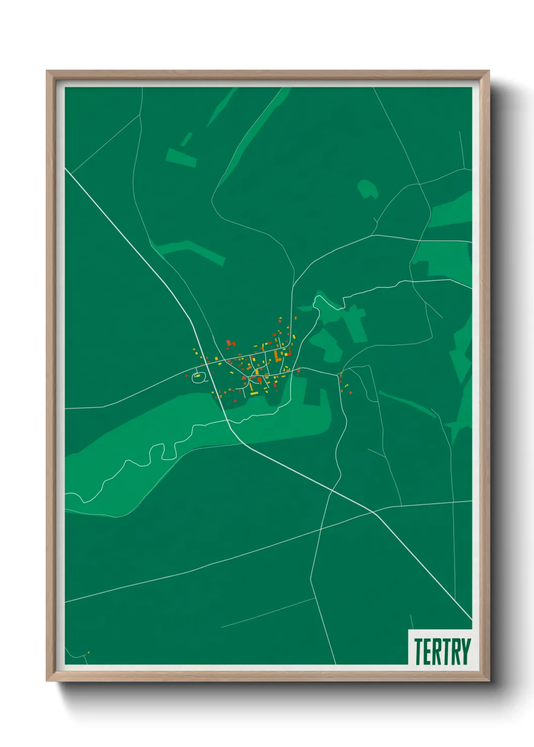 Une affiche de carte sur Tertry