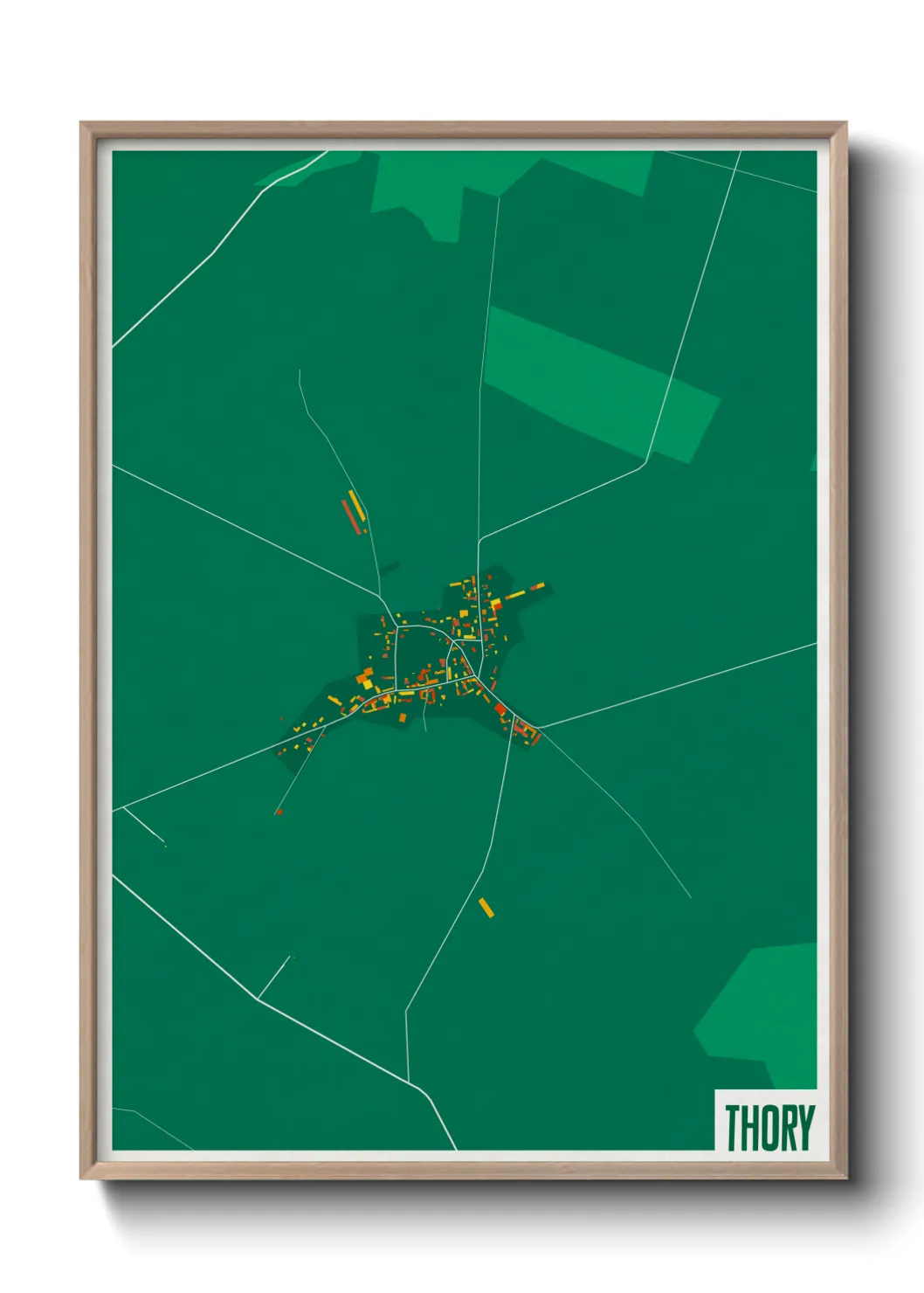 Une affiche de carte sur Thory