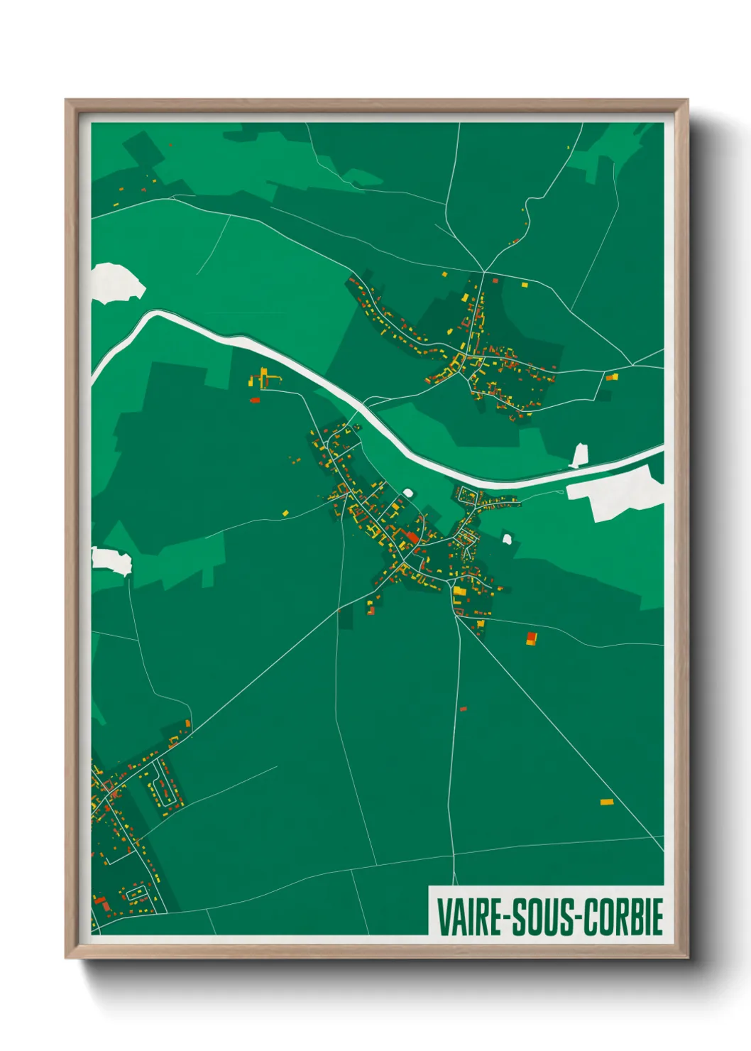 Une affiche de carte sur Vaire-sous-Corbie
