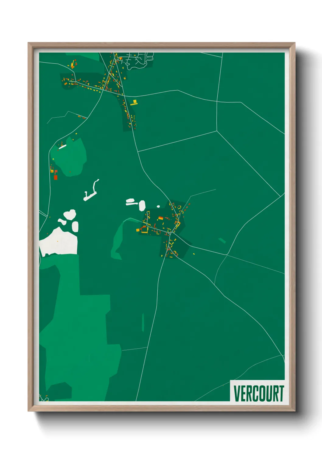 Une affiche de carte sur Vercourt