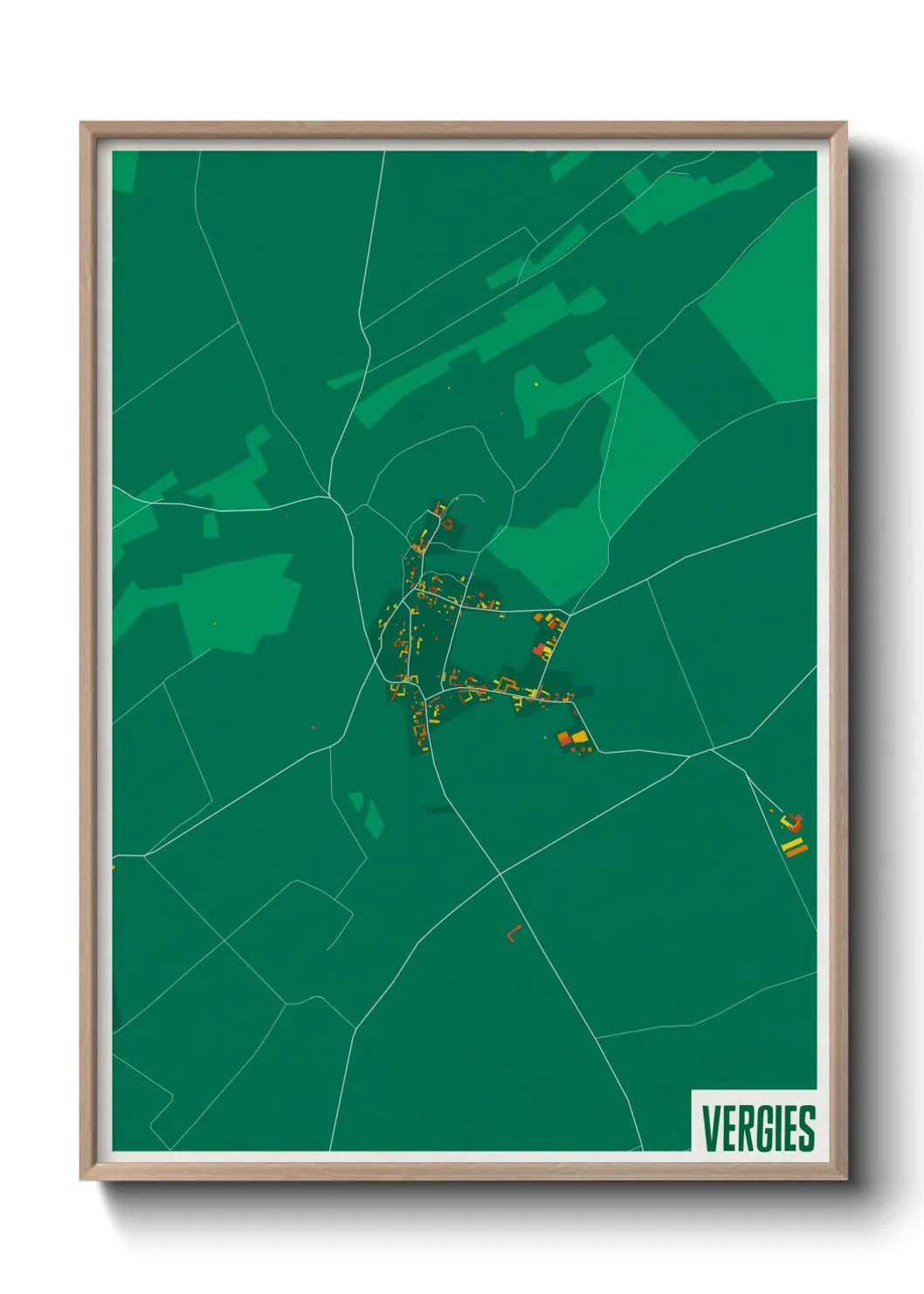 Une affiche de carte sur Vergies