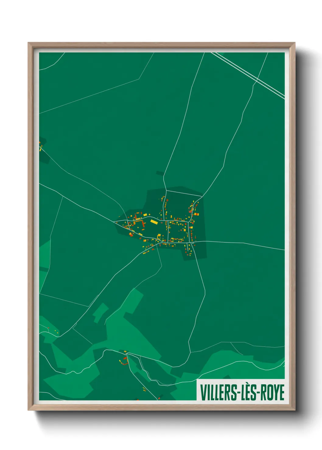 Une affiche de carte sur Villers-lès-Roye