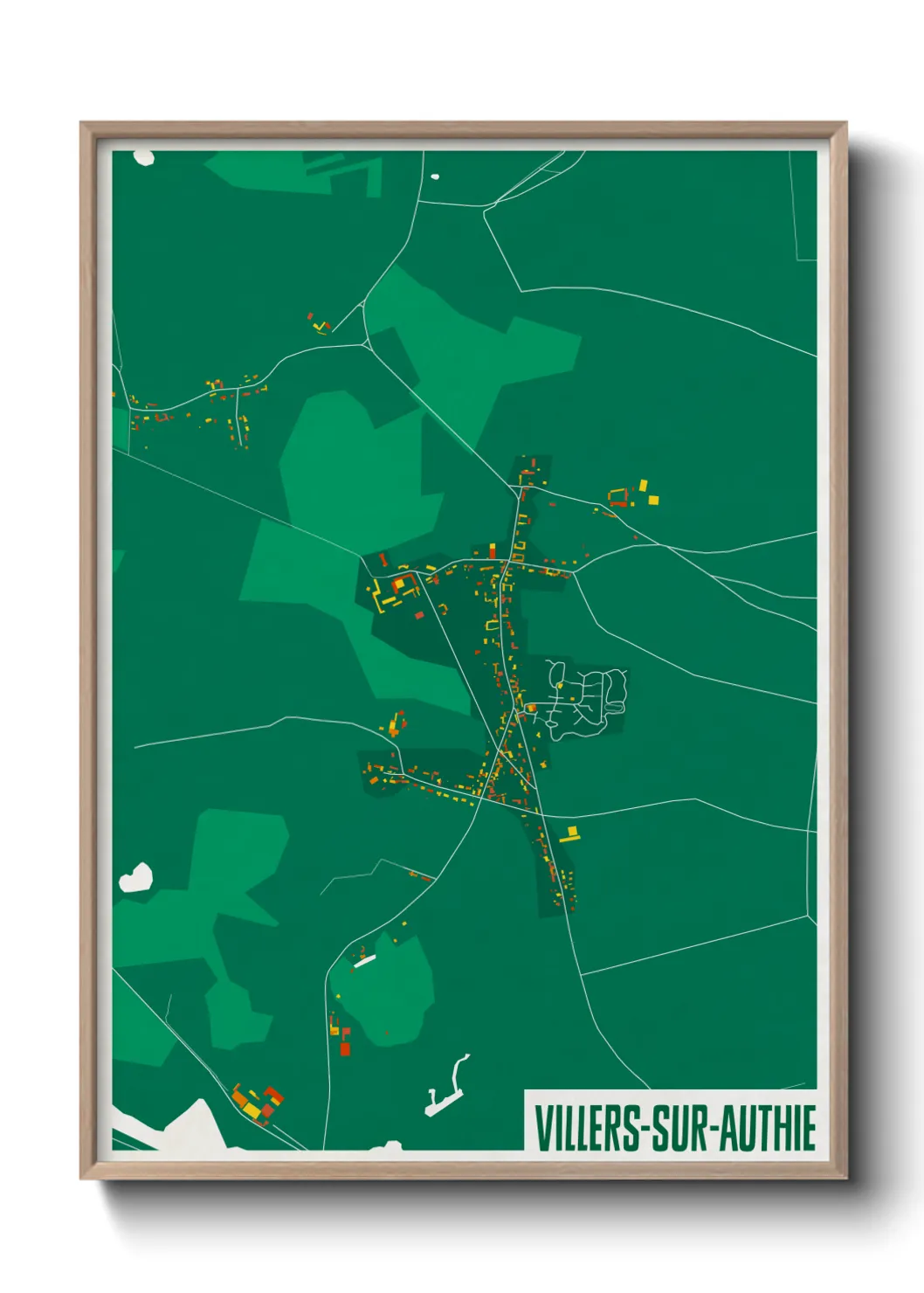 Un poster carteVillers-sur-Authie