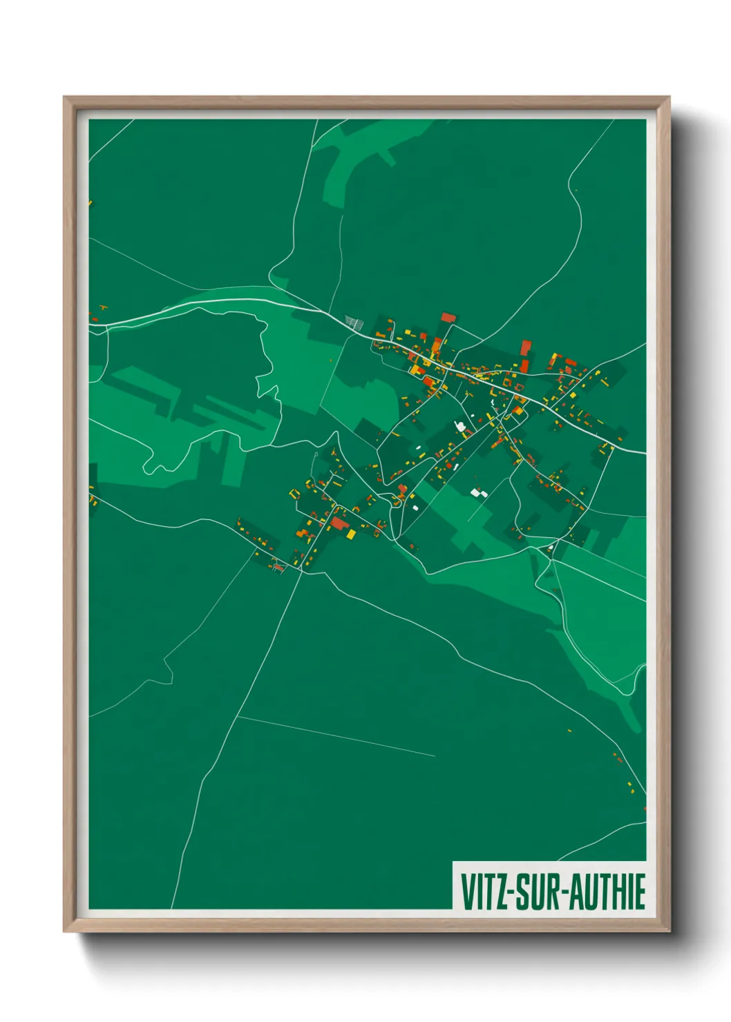 Une affiche de carte sur Vitz-sur-Authie