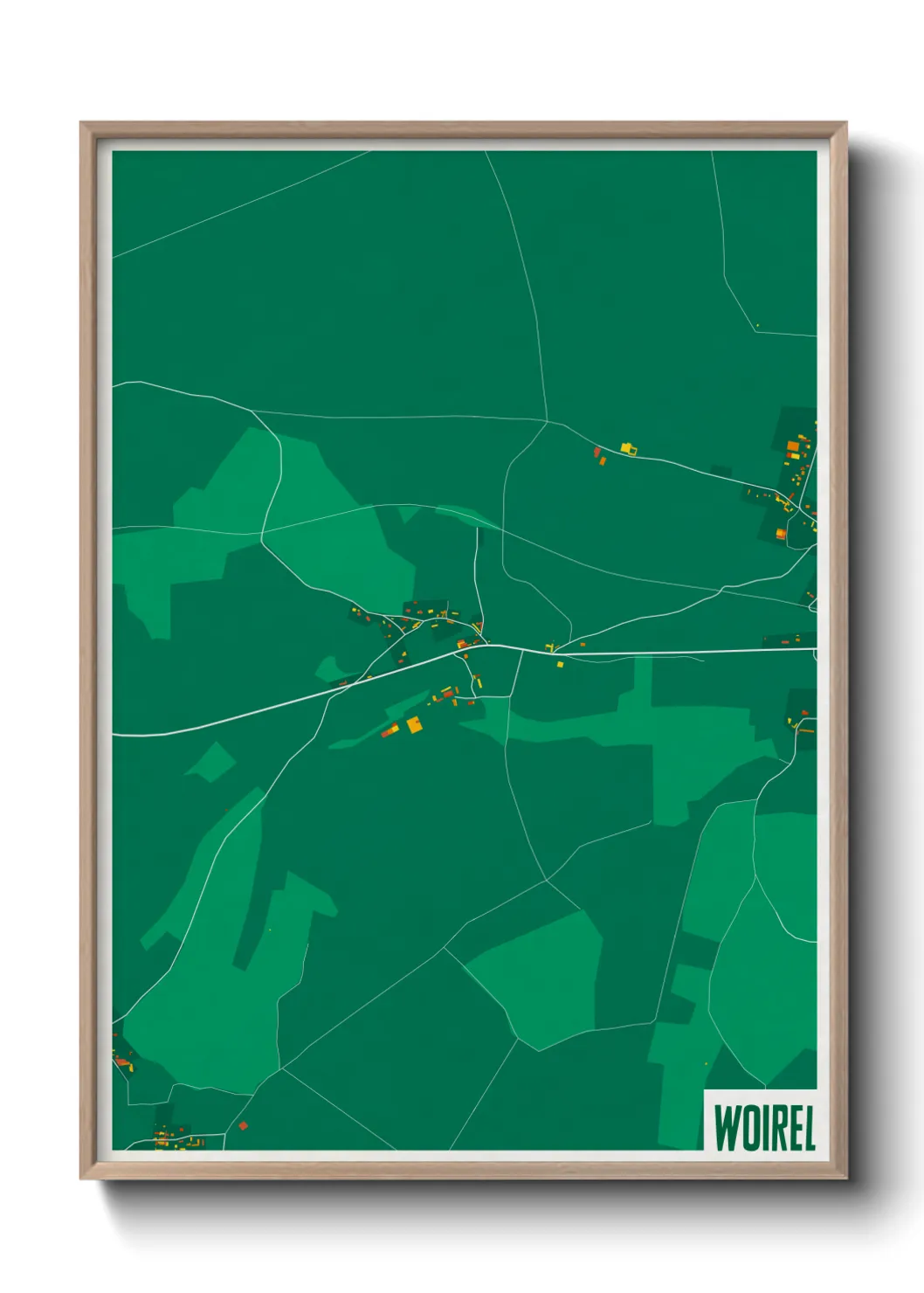 Une affiche de carte sur Woirel