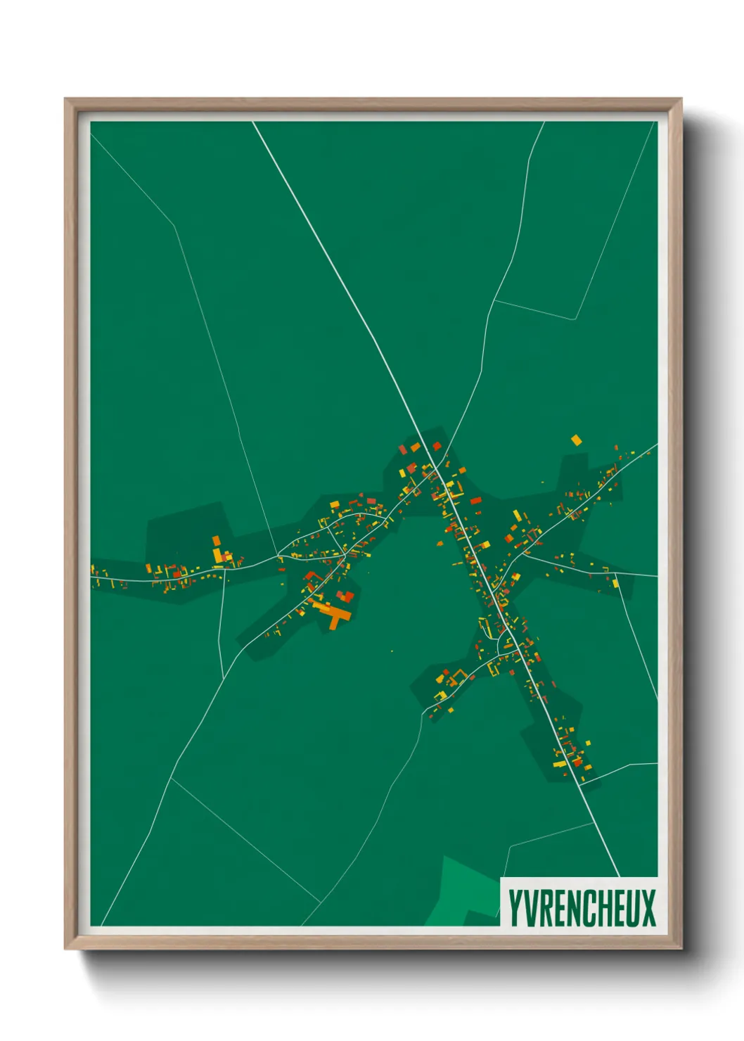 Une affiche de carte sur Yvrencheux