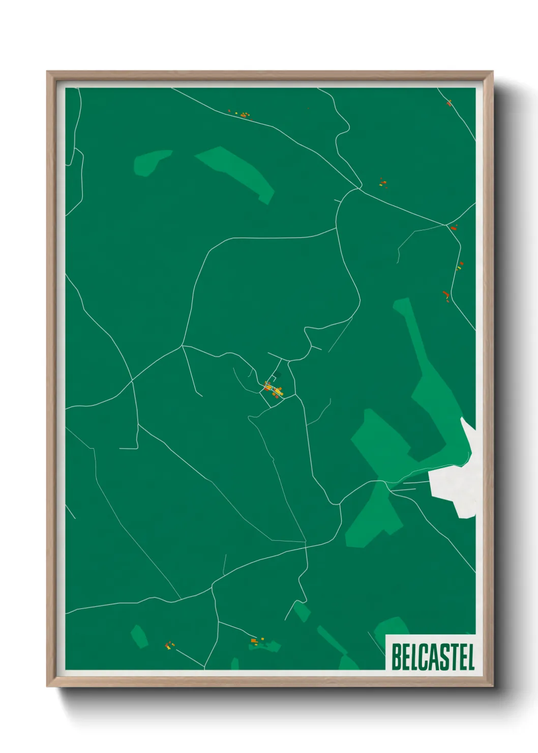 Une affiche de carte sur Belcastel